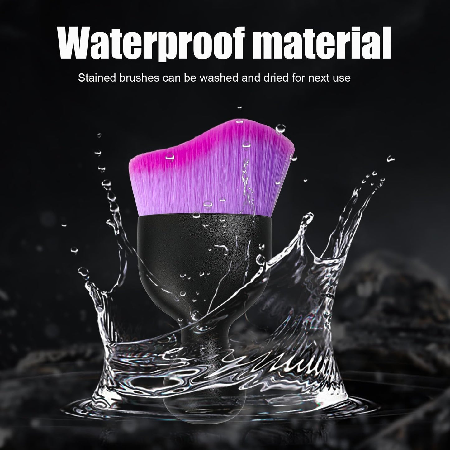 Ziciner Car Detailing Brush, Curved Soft Bristles Auto Removal Dust Collectors, Universal Vehicle Dashboard, Air Conditioner Vents etc Interior Cleaning Tool Accessories (Double Purple)