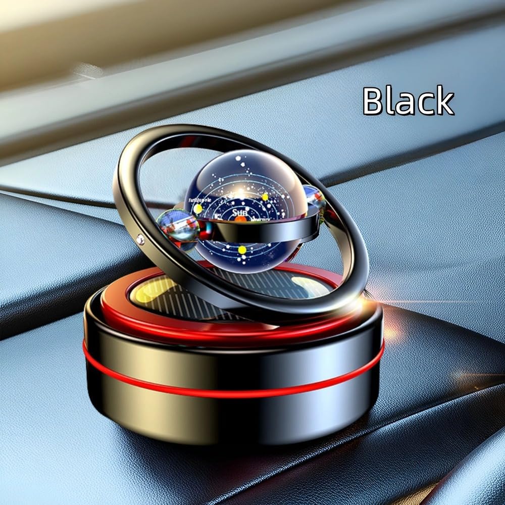 EAONITU Solar System Fidget Spinner, Lucky Car Automotive Dashboard Home Office Decoration, Easter Egg Birthday Gift Exchange, Automatic Sun Powered Aroma Diffuser, Perfume Not Included (Galaxy Black)