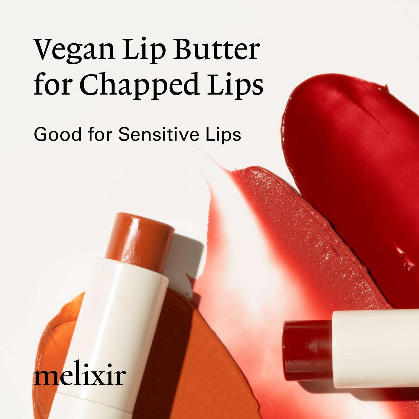 Melixir Vegan Lip Butter #02 Nude Crumble(Tinted) (+11 more colors), Bee Free, Petrolatum Free, Deep Nourishing Plant-Based Vegan Chapstick, Lip Balm for Dry, Cracked and Chapped Lips