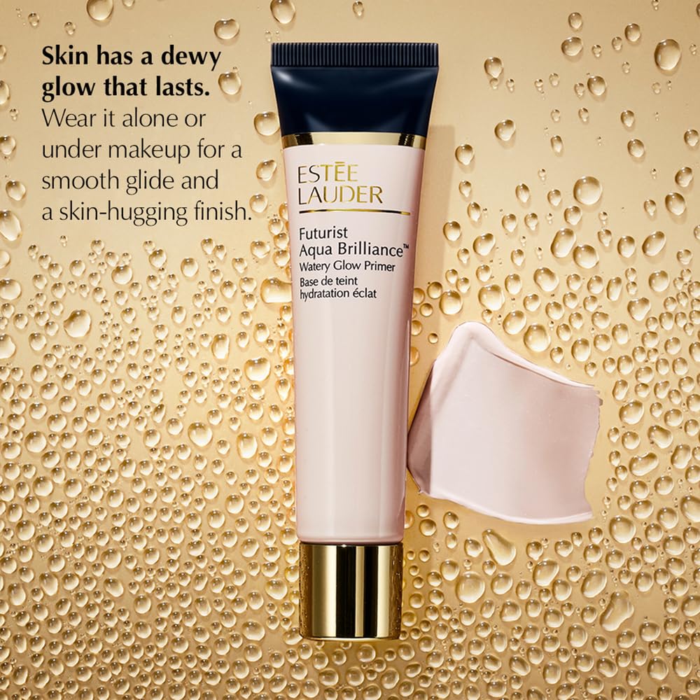Estée Lauder Futurist Aqua Brilliance™ Watery Glow Primer with Hylauronic Acid for Triple Moisture, 1.35 Ounce