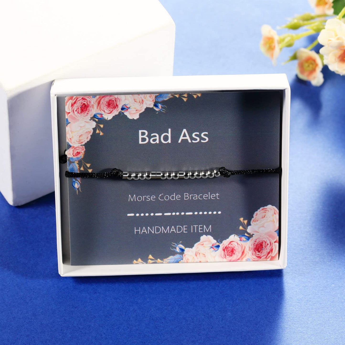 ASELFAD Morse Code Bracelets for Women, Funny Birthday Gifts for Women, Best Friend Friendship Gifts for Women, Inspirational Jewelry for Women Teens