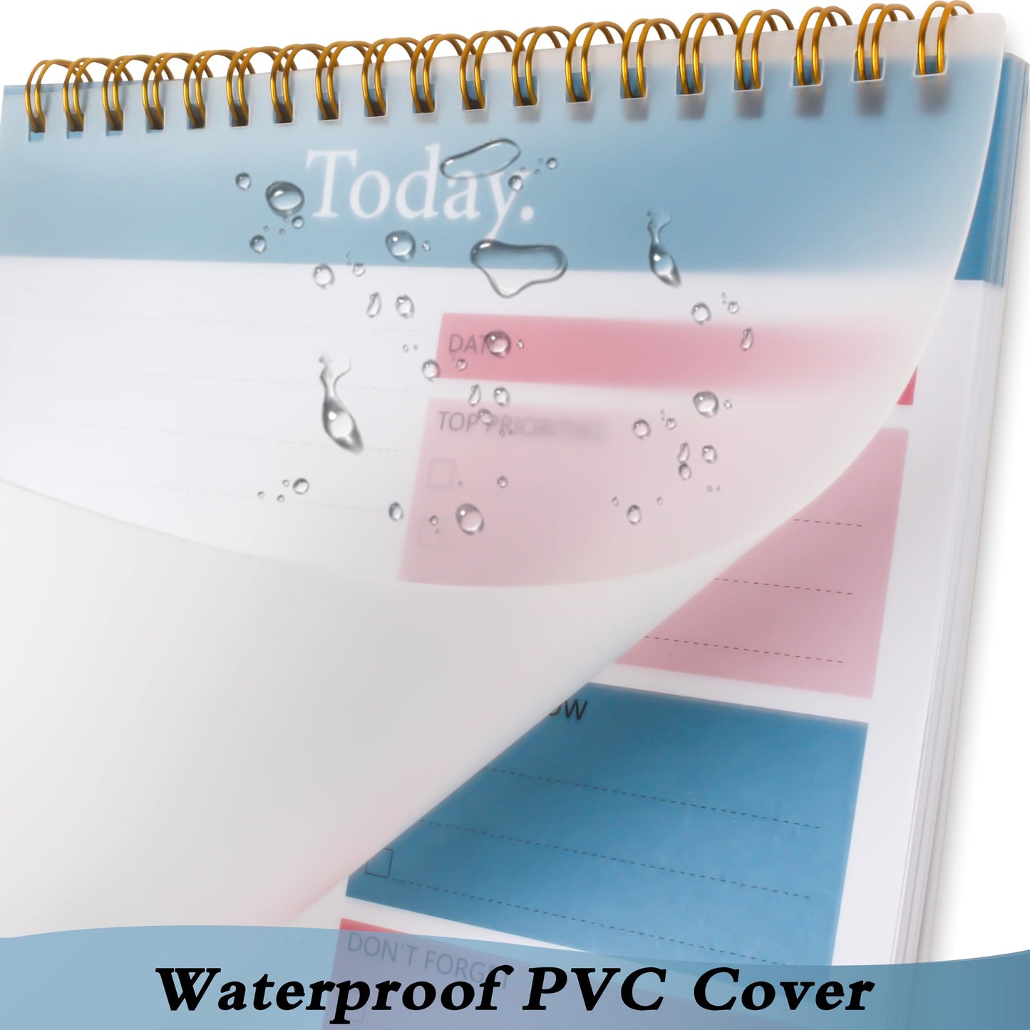 To Do List Notepad - Daily Planner Notepad Undated 52 Sheets Tear Off, 6.5" x 9.8" Checklist Productivity Organizer with Hourly Schedule for Tasks