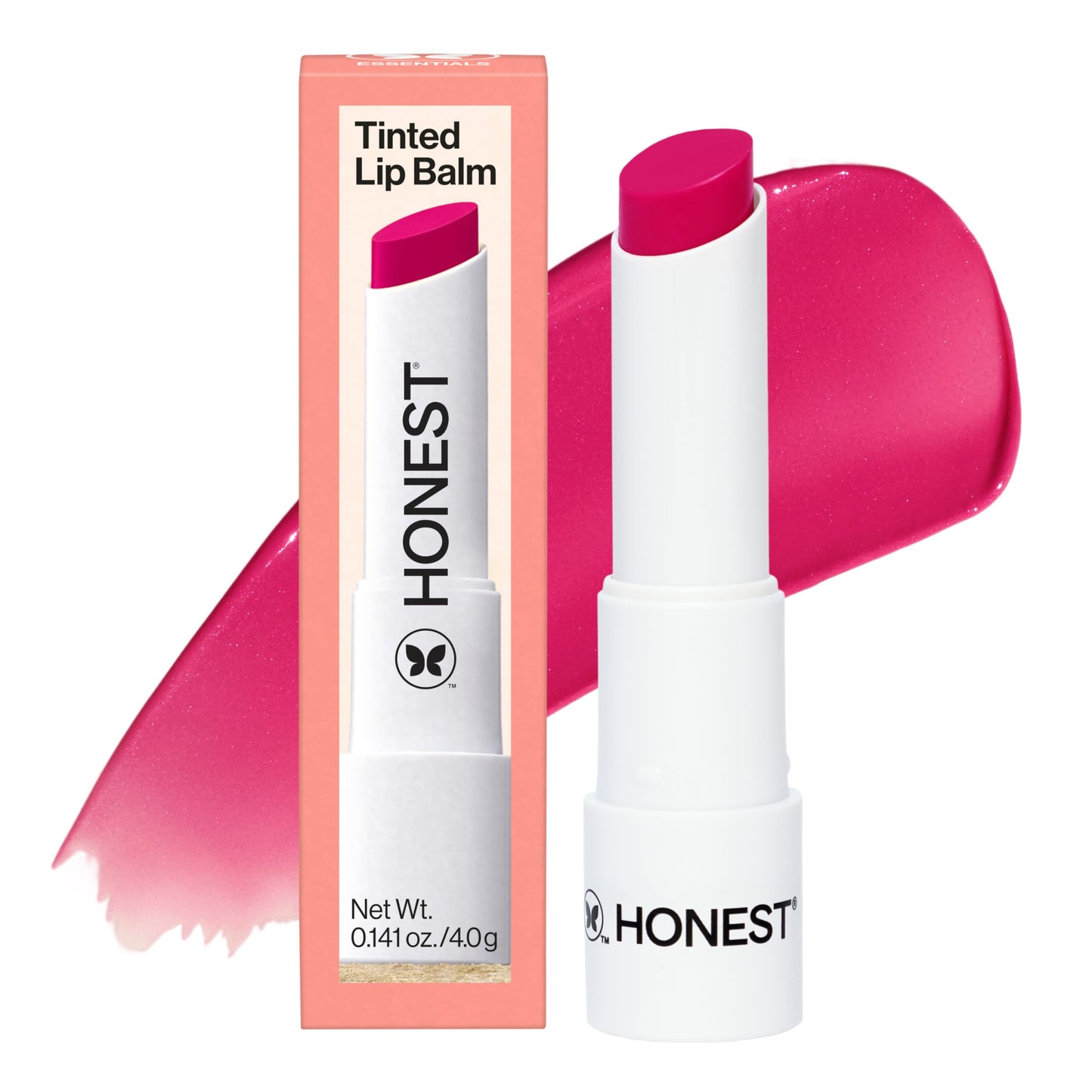 Honest Beauty Moisturizing Vegan Tinted Lip Balm | Antioxidant-rich Acai Extracts + Avocado Oil | Paraben Free + Cruelty Free | Dragon Fruit