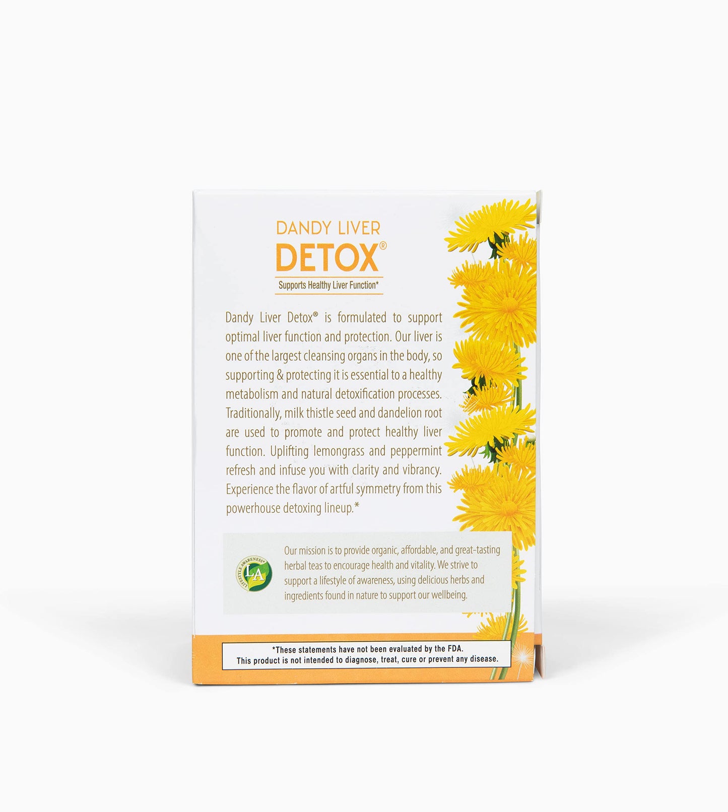 Lifestyle Awareness Teas, Caffeine Free Dandy Liver Detox Tea, 20 Count
