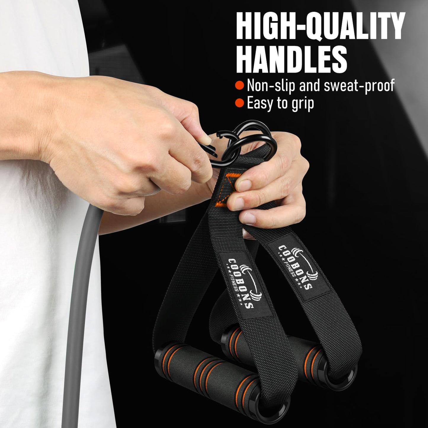 Resistance Bands, 175lbs Heavy Exercise Bands with Handles, Fitness Bands for Working Out, Workout Bands for Men and Women, Weight Bands Set for Muscle Training, Strength, Yoga, Home Gym Equipment