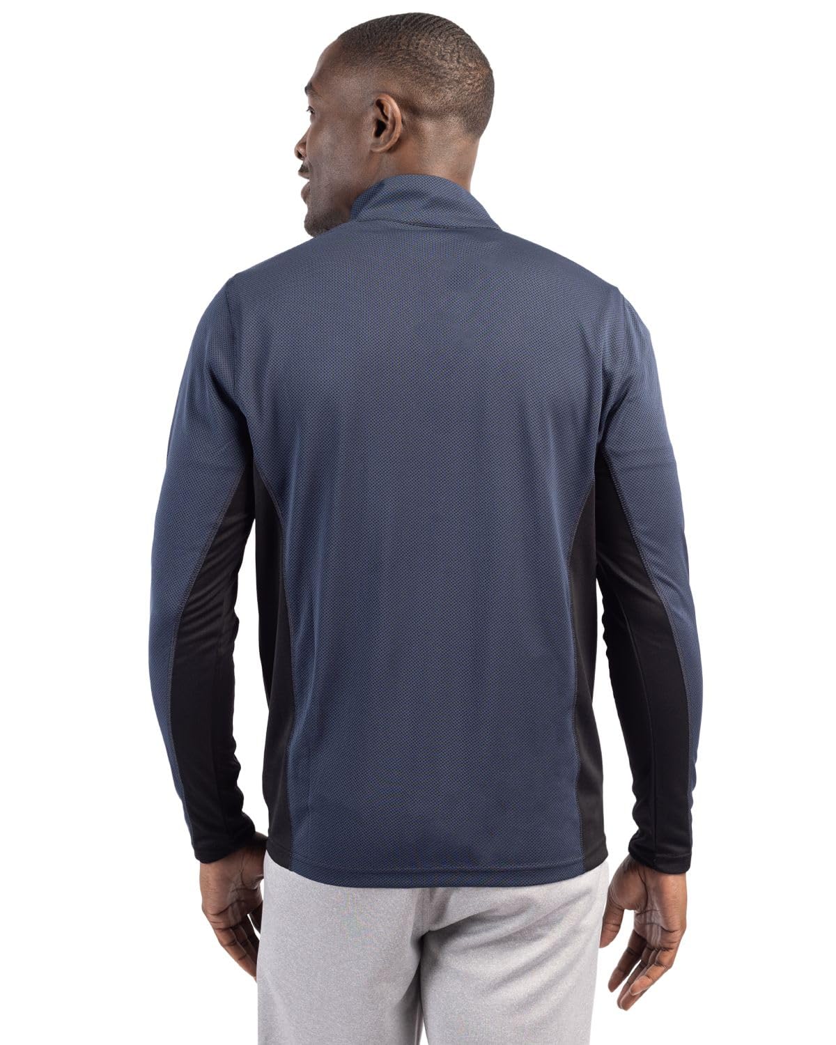 Clique Ice Pique Colorblock Mens Half Zip Tech Pullover, College Purple