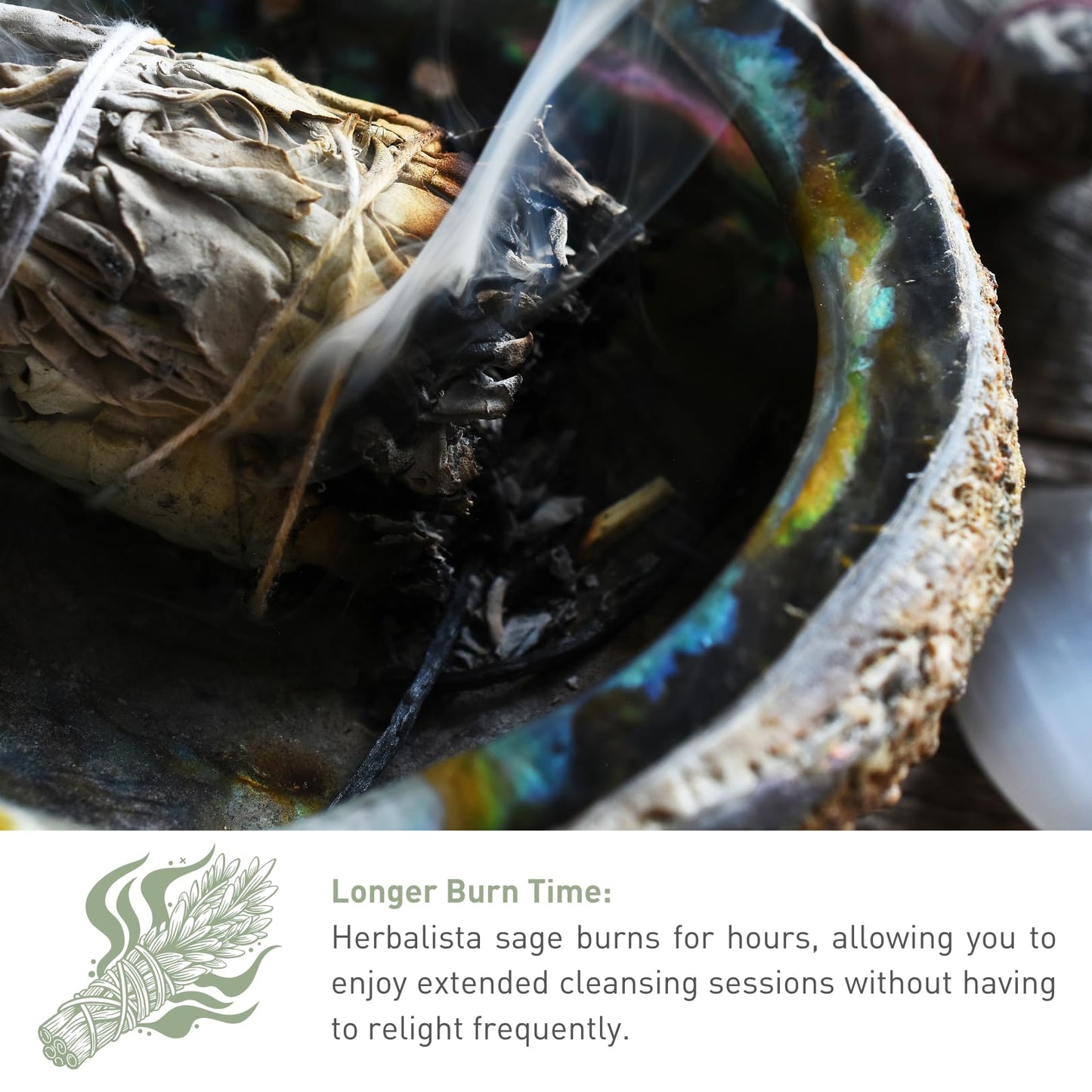 Herbalista White Sage Smudging Kit - 3 Chakra-Inspired White Sage Bundles (4") | Cleanse, Balance & Uplift | Perfect for Meditation, Intention Setting, & Spiritual Healing