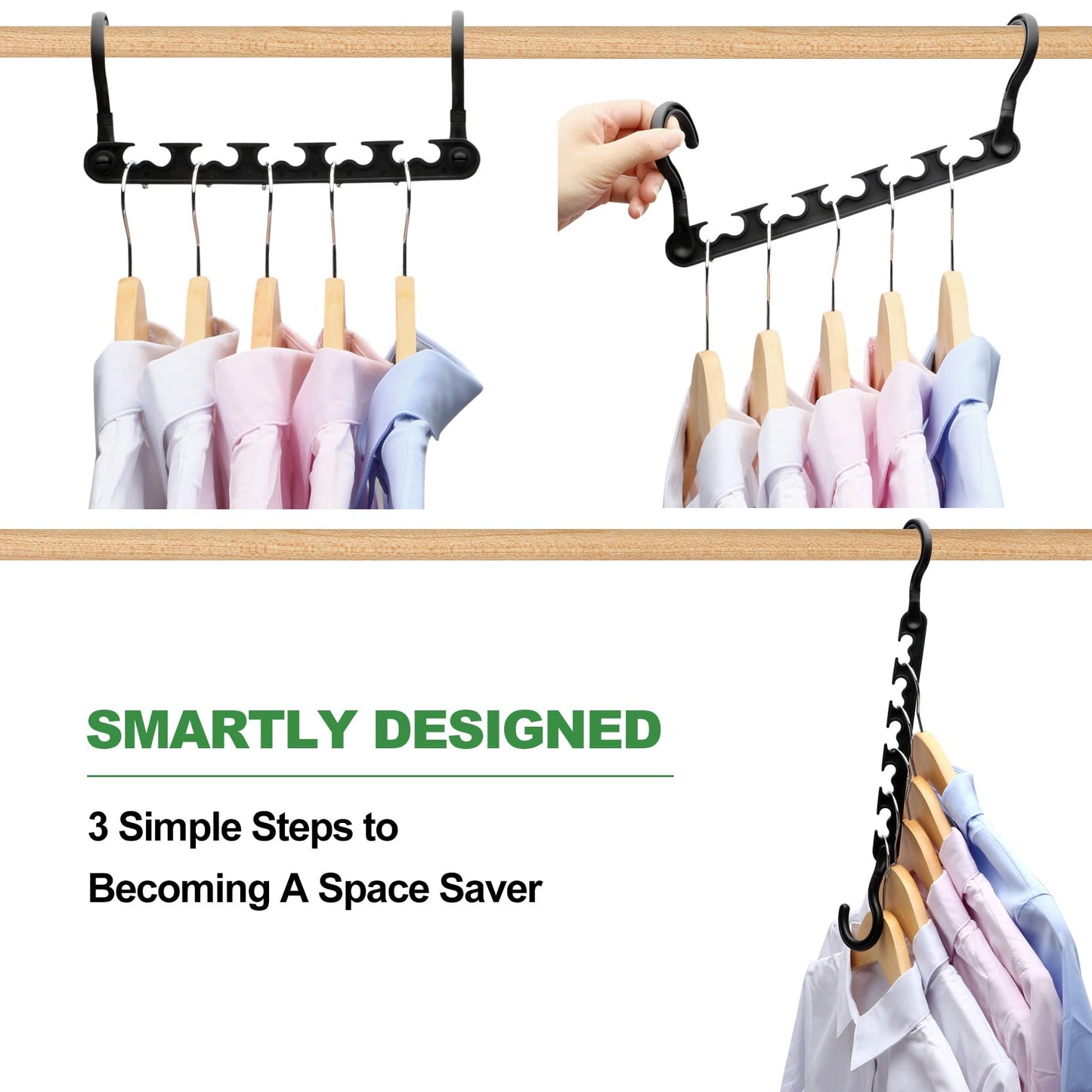 12-Pack-Closet-Organizers-and-Storage,Sturdy Organization-and-Storage-Hangers-Space-Saving for Wardrobe,Dorm-Room-Essentials for College Students Girls Smart Clothes Hanger