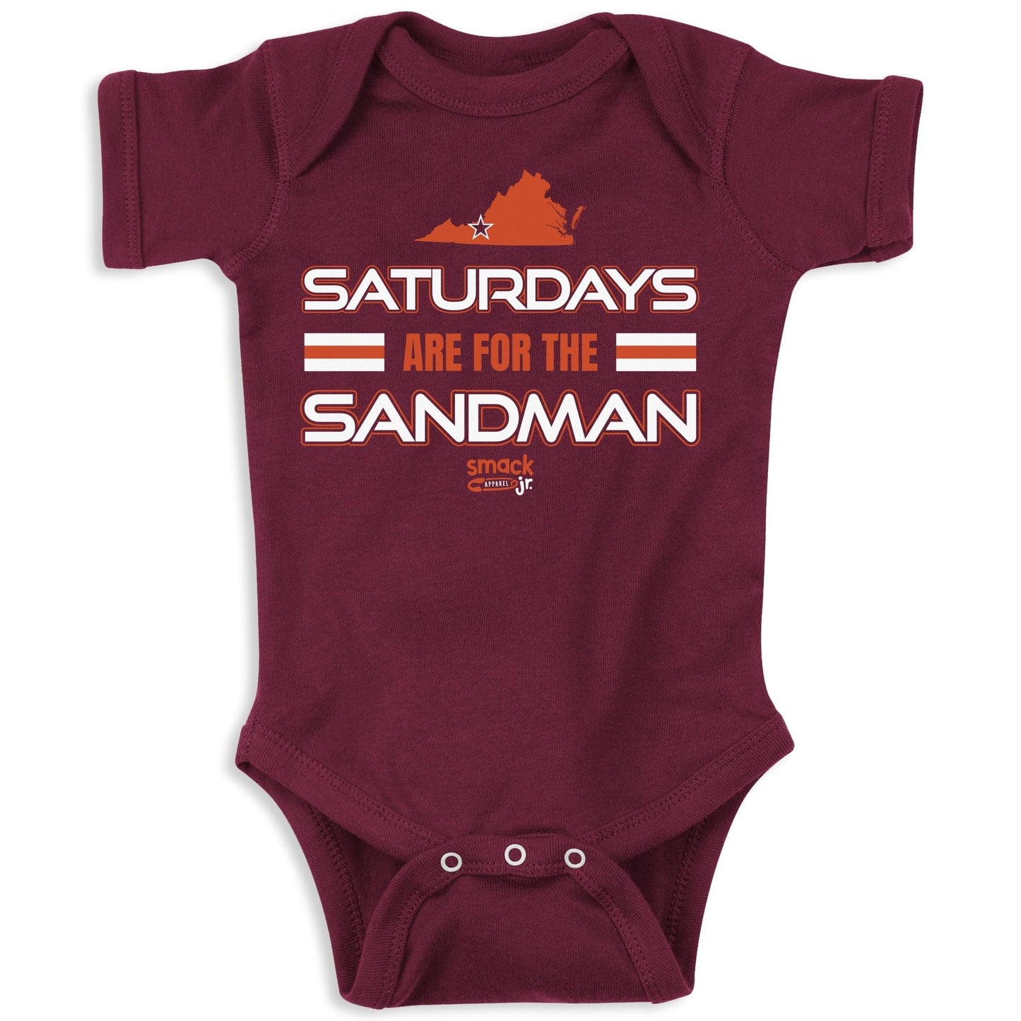 Saturdays Baby Apparel Baby Apparel for Va Tech College Fans (NB-18M) (Maroon Onesie, 6 Months)