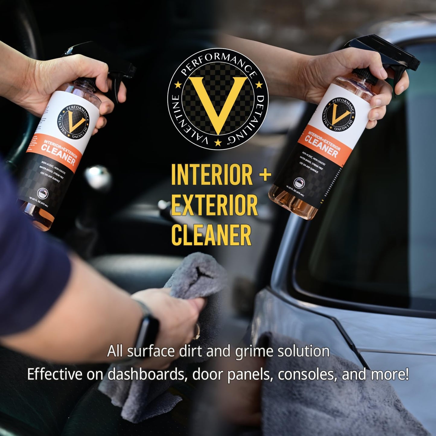 VPD Starting Line Kit - Complete Auto Care Set with Heavy Duty Degreaser, Wash & Wax, Quick Detailer, Interior & Exterior Cleaner, Rubber Vinyl Plastic Reviver, Microfiber Towels, Applicators & Mitts
