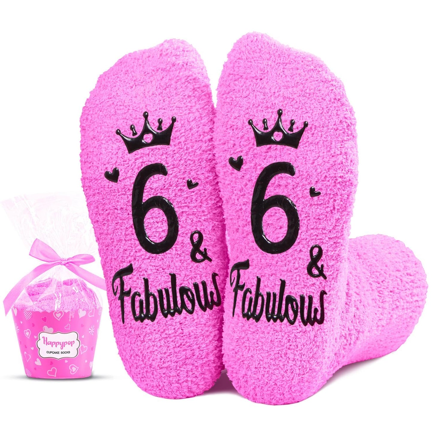 HAPPYPOP 6th Birthday Gifts Ideas for Girls - Socks for Kids Age 6, Gifts for Six Year Old Girls, Presents for 6 Year Old Girls