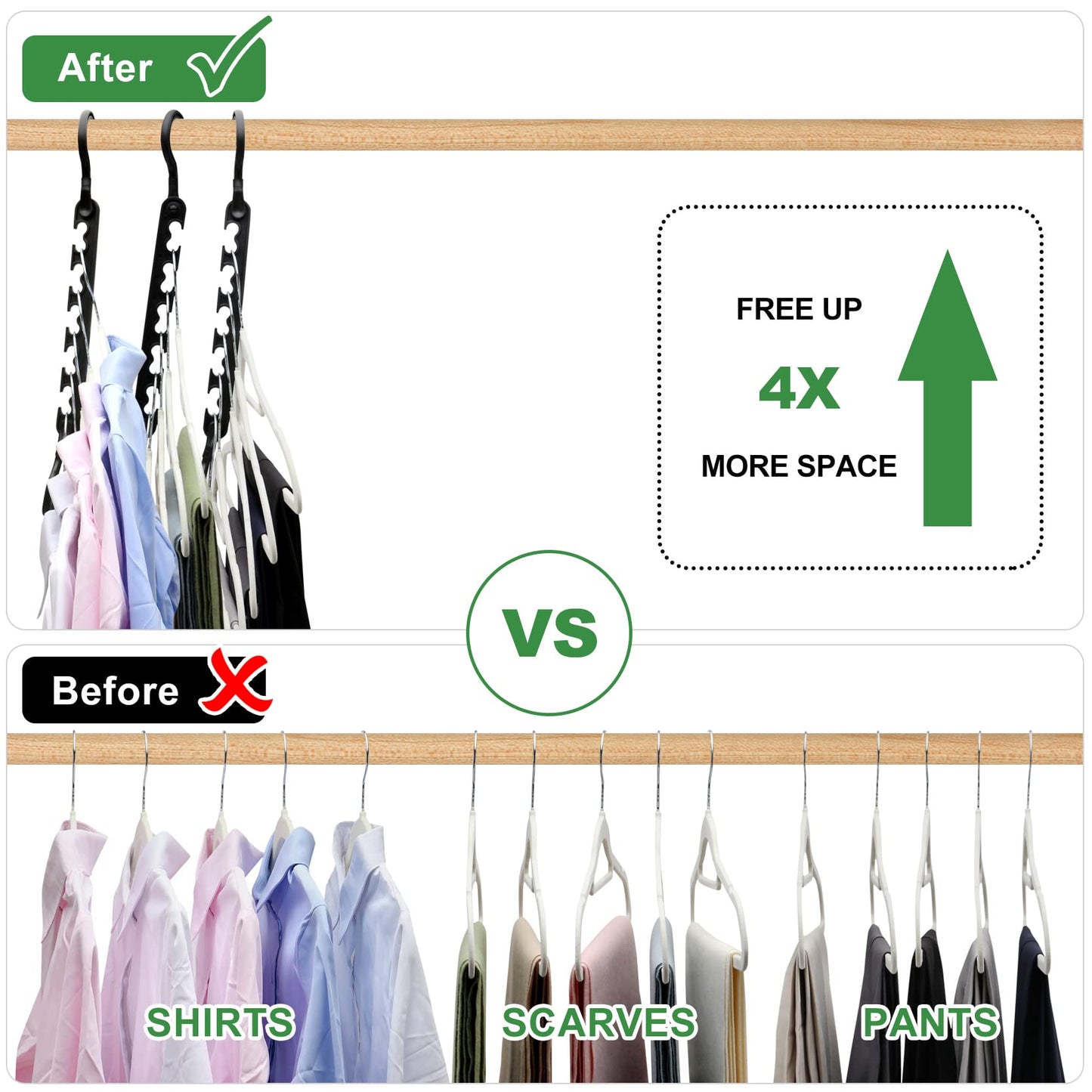 12-Pack-Closet-Organizers-and-Storage,Sturdy Organization-and-Storage-Hangers-Space-Saving for Wardrobe,Dorm-Room-Essentials for College Students Girls Smart Clothes Hanger