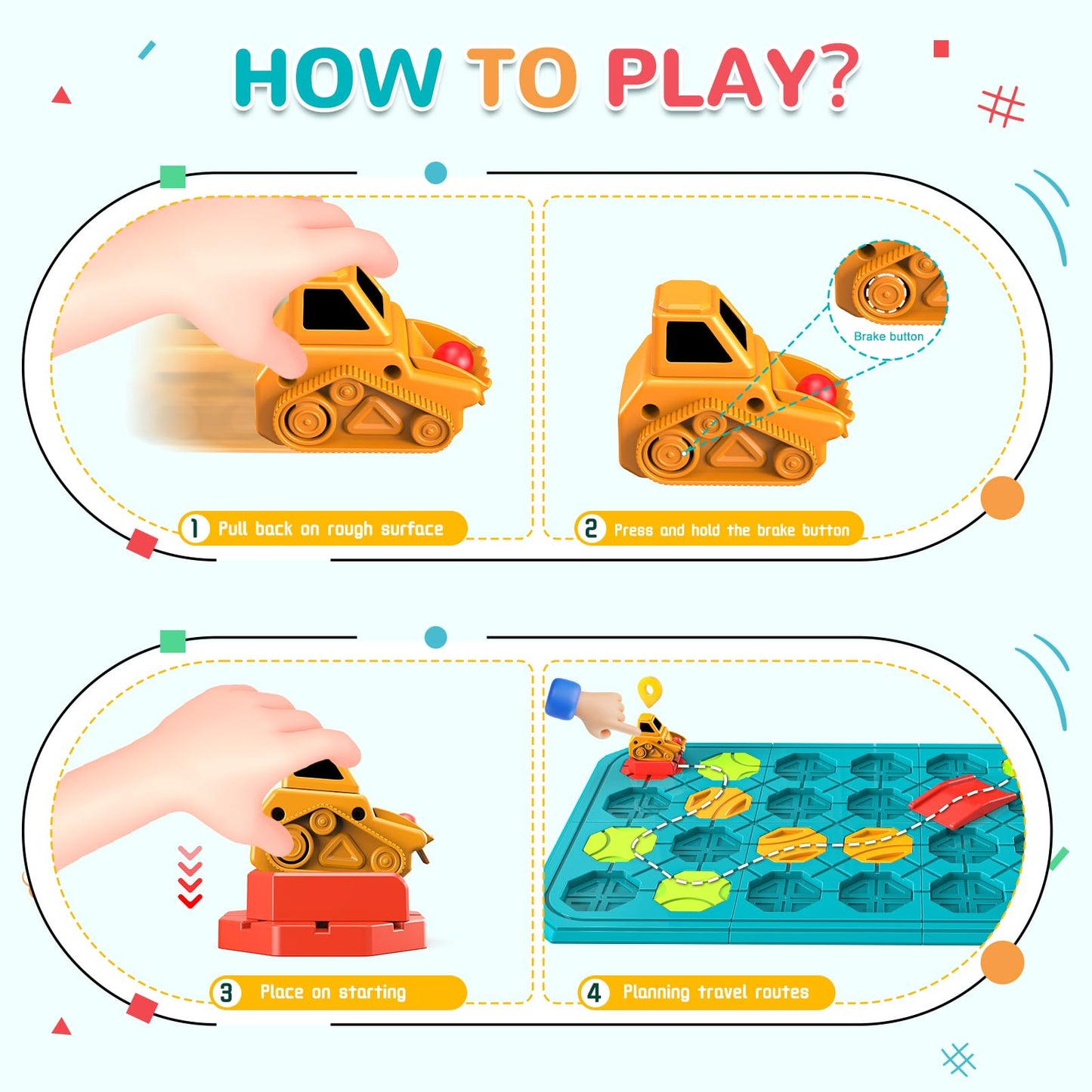 Airkid Stem Board Games Toys,Montessori Logic Puzzles Toys for Kids,Road Builder Educational Learning Brain Teasers Toys for Kids Ages 3-8 Year Old