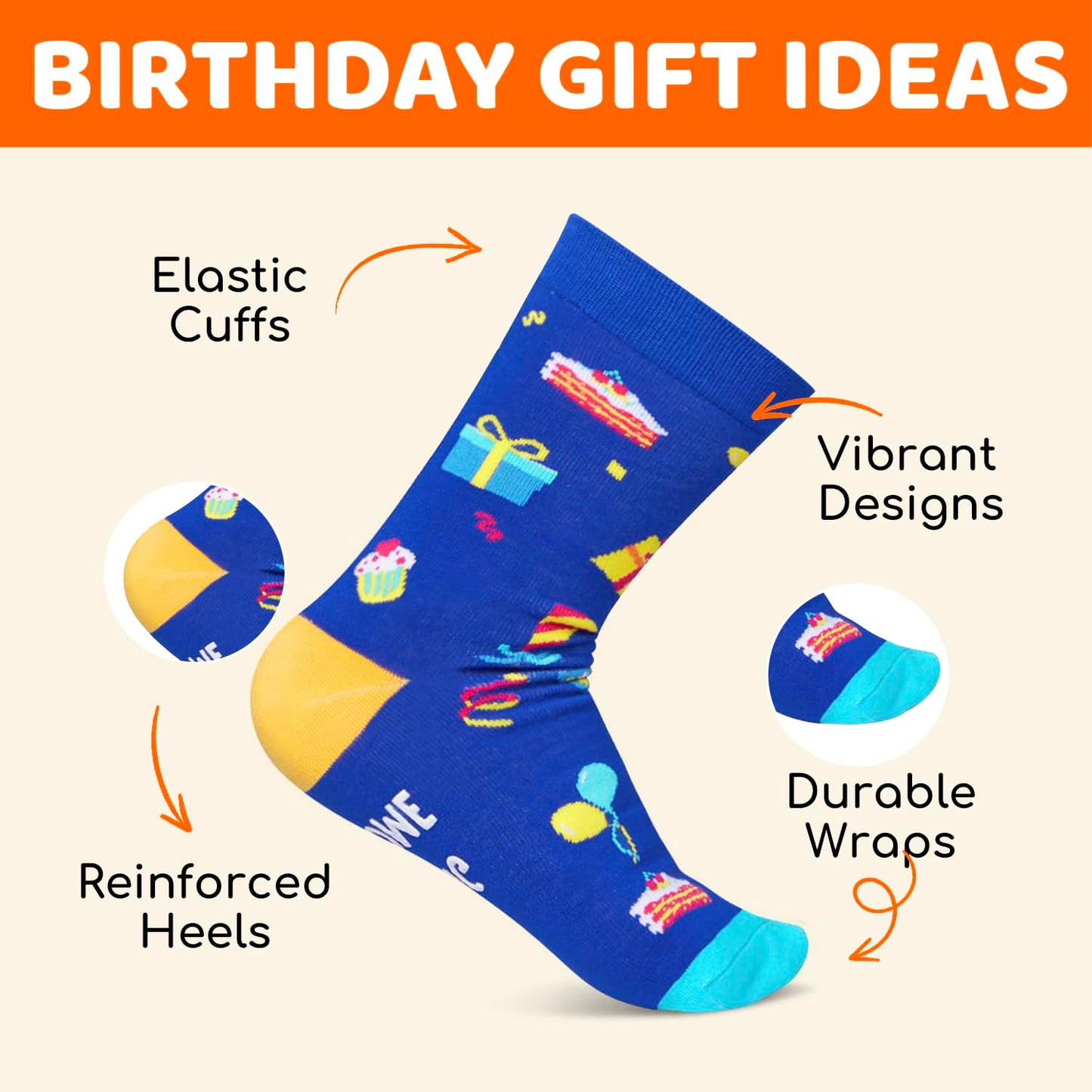 Zmart 6th Birthday Gifts for Boys - Socks for Boys Girls Age 6, Presents for 6 Year Olds, 6 Year Old Boy Gift Ideas, Blue