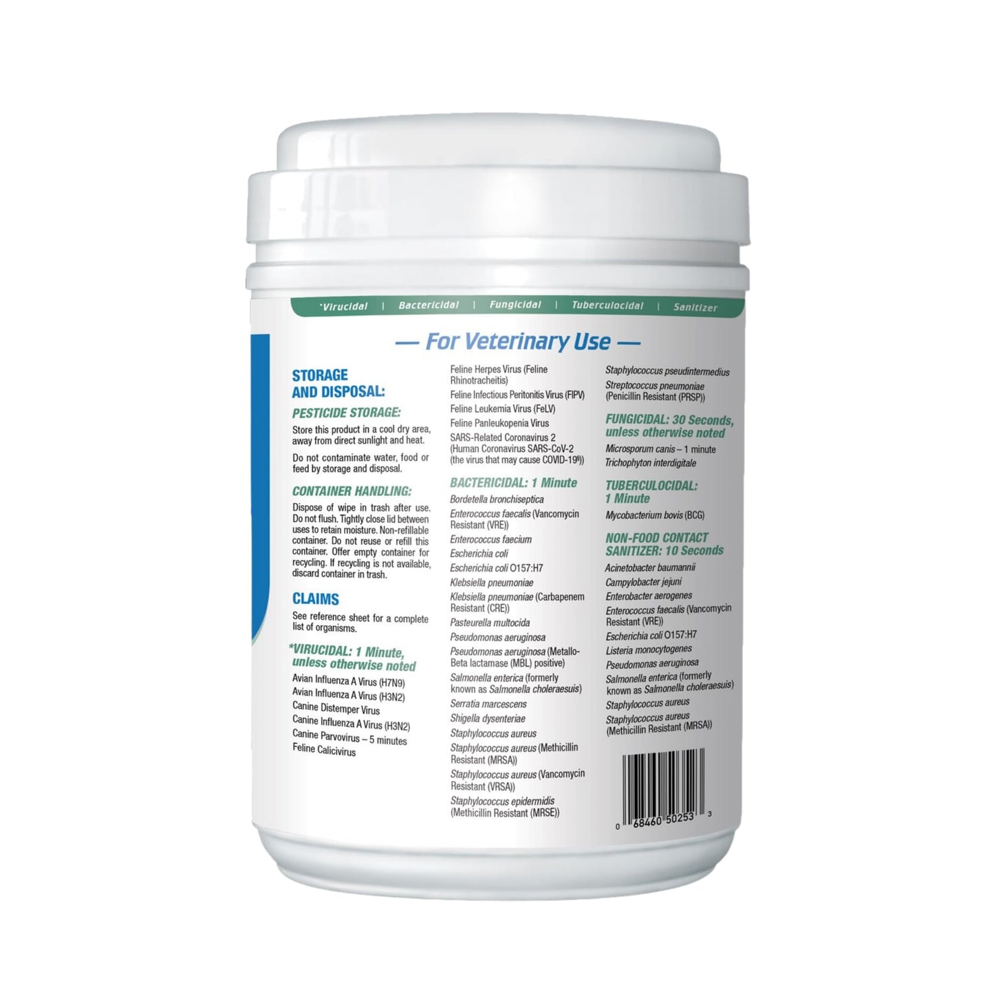 REScue One-Step Disinfectant Cleaner & Deodorizer Wipes for Vet Use – Cleaner for Kennels, Litter Boxes, Vet Offices, Pet Grooming Surfaces, Pet Items – Wipes Canister, 160-Count (Pack of 1)