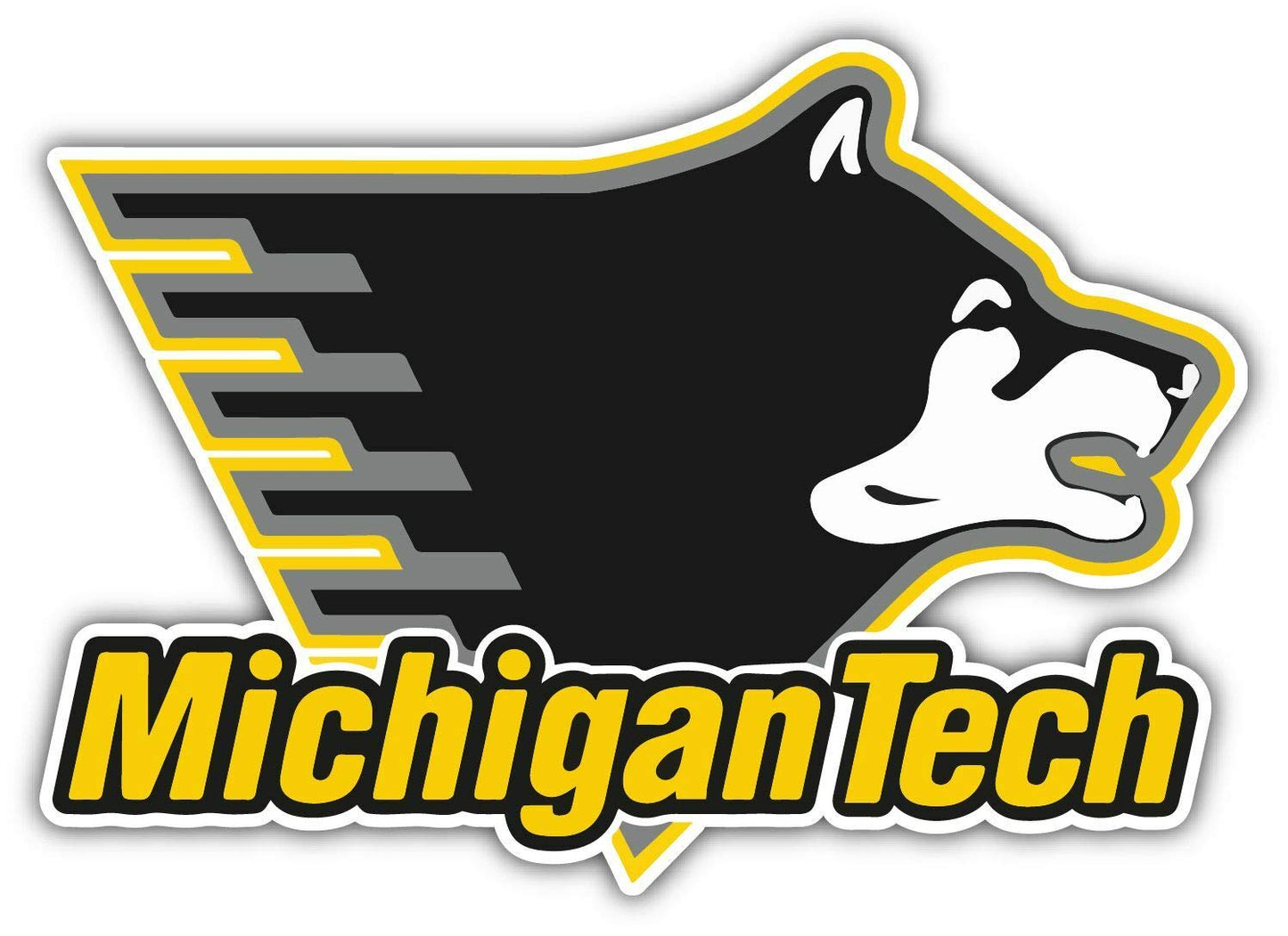 Michigan Tech Huskies College NCAA Sticker Vinyl Decal for Car Bumper Laptop Window Locker