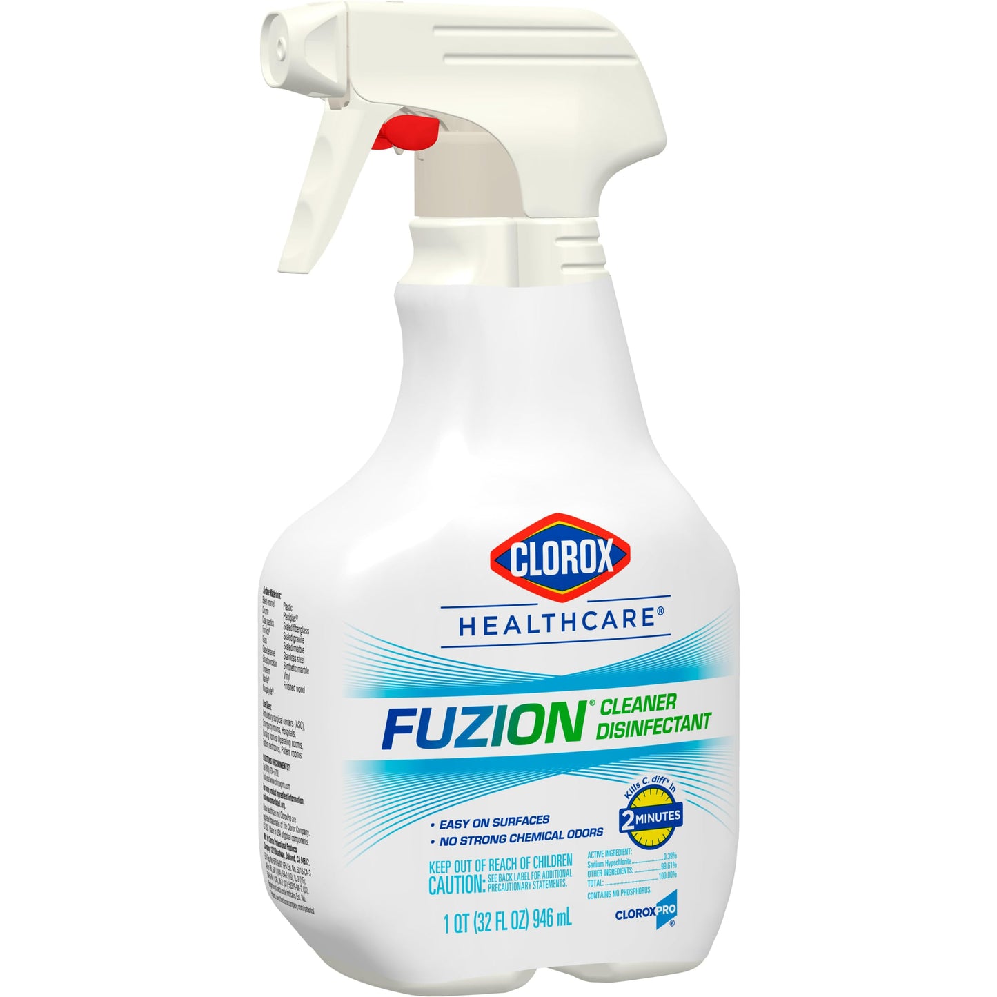 Clorox Healthcare Fuzion Cleaner Disinfectant Spray, 32 Fl Oz, Pack of 9 (Package May Vary)