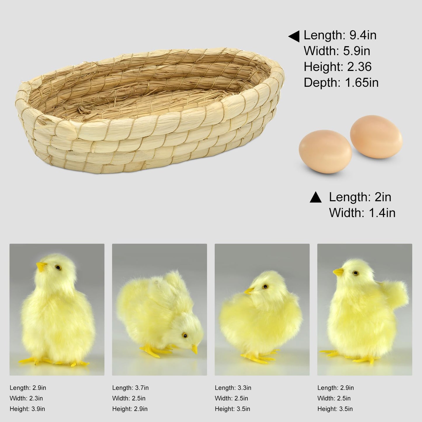 bvdtitb Baby Chick 7 Set, Simulated Chicken Sound Figurine Lifelike Stuffed Farm Animal, Realistic Chicken Plush Easter Chicks Photography Props Home Decor Chirping Furry Little Chicken Birthday Gift