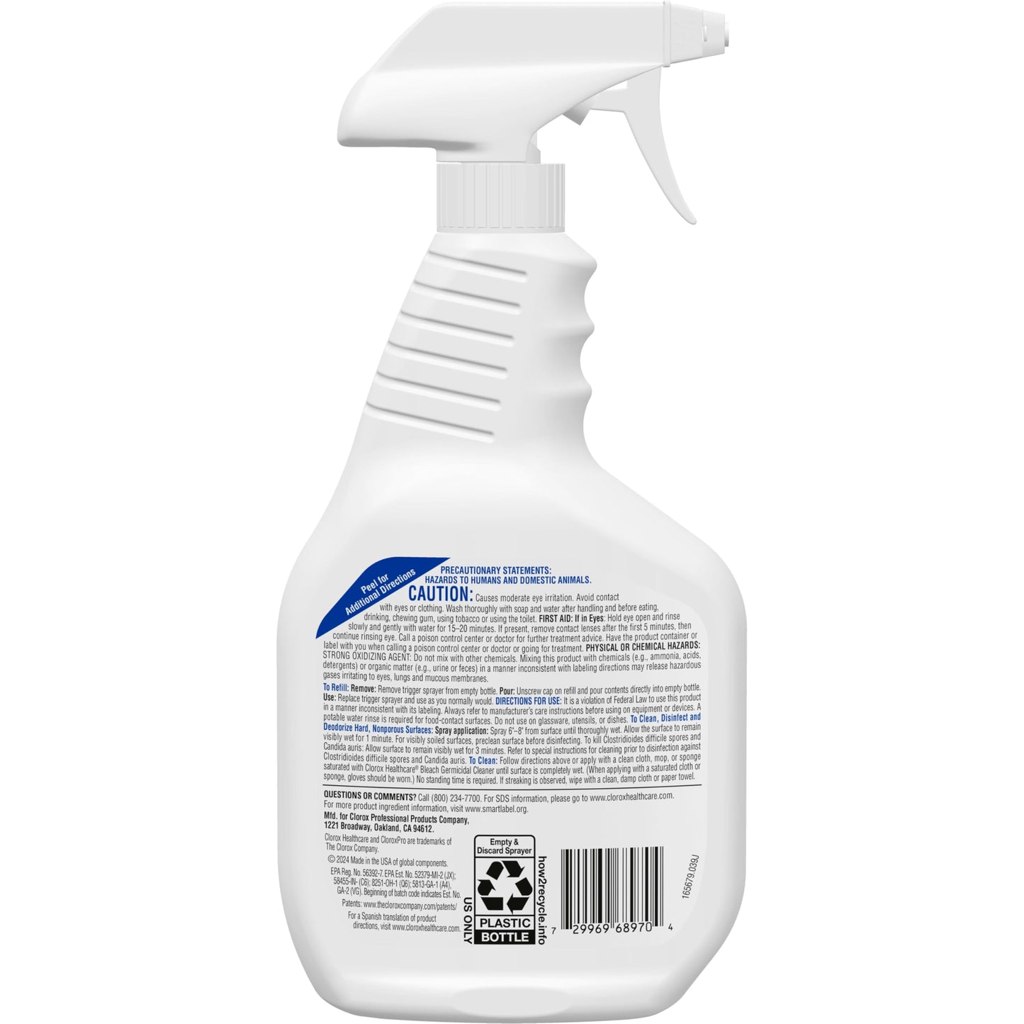 Clorox Healthcare Bleach Germicidal Cleaner Spray, 32 Fluid Ounces (Package May Vary)