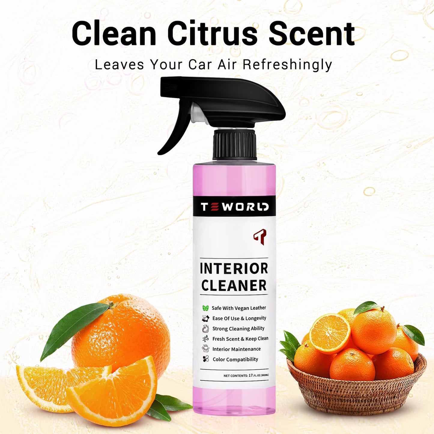 Tesla Seat Cleaner Remover Stain Biodegradable, Safe on White & Black Vegan Leather, Tesla Interior Cleaning Products for Seats, Console, Dash, Tesla Model 3/Y/S/X Accessories for 2025