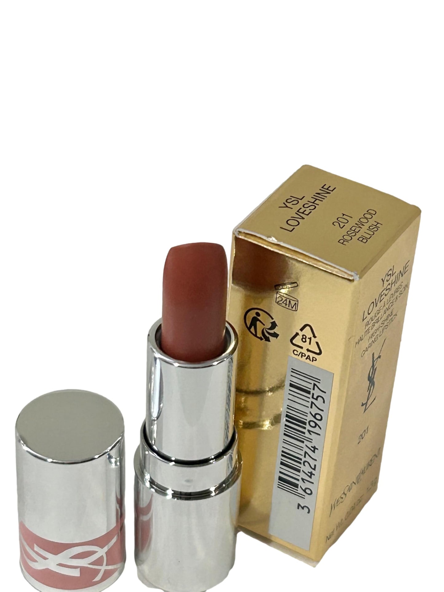 Yves Saint Laurent YSL Loveshine Lipstick Color # 201 ROSEWOOD BLUSH (MINI/SMALL/SAMPLE SIZE/TRAVEL SIZE) - 6757