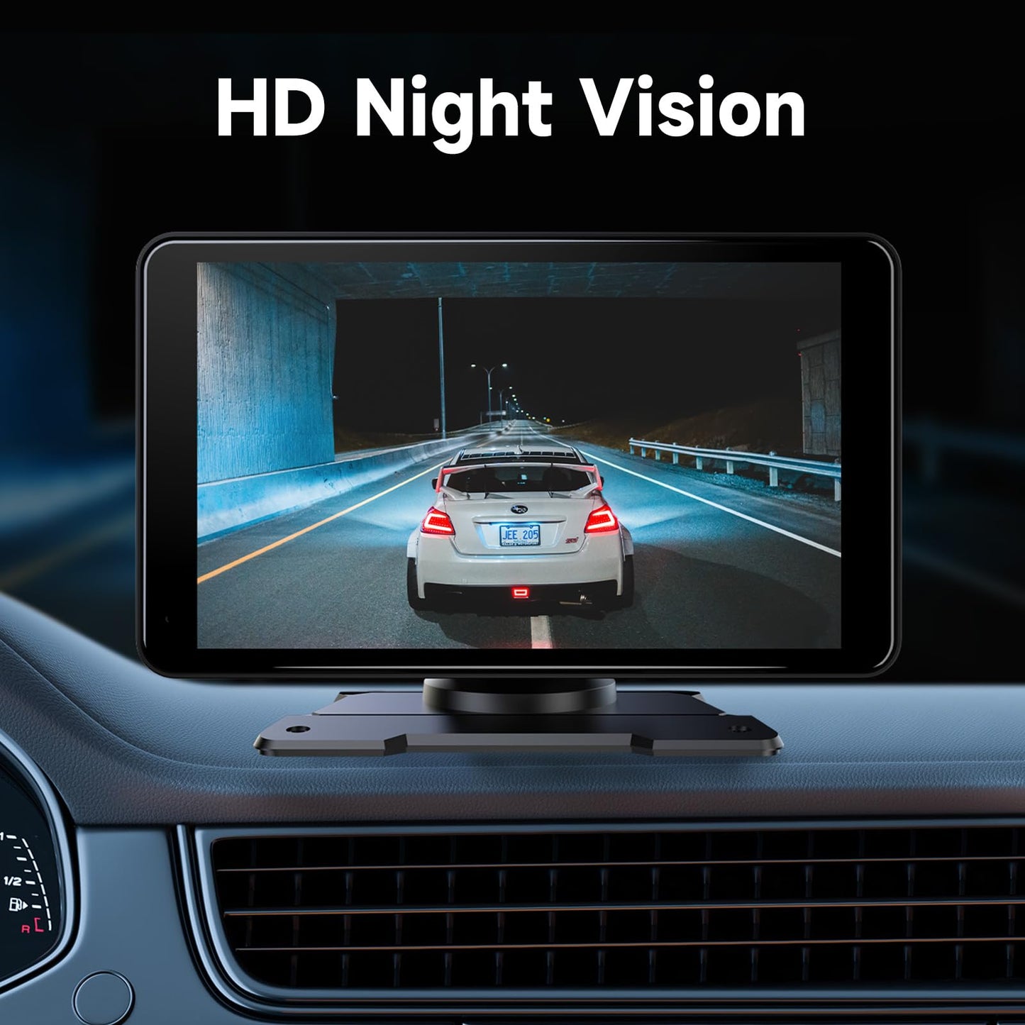 Portable Wireless Carplay Screen for Car, 4K HD A-pple CarPlay & Android Auto Touchscreen with Backup Camera/Mirror Link/Car Audio Receivers/Bluetooth/Siri/GPS Navigation-7 Inch