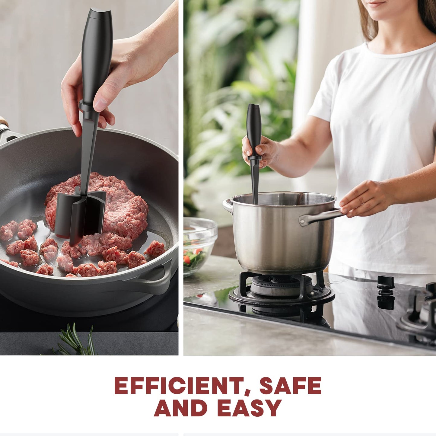 Meat Grinder, Hamburger Grinder, Masher and Burger Masher Premium Heat Resistant Burger Meat Grinder