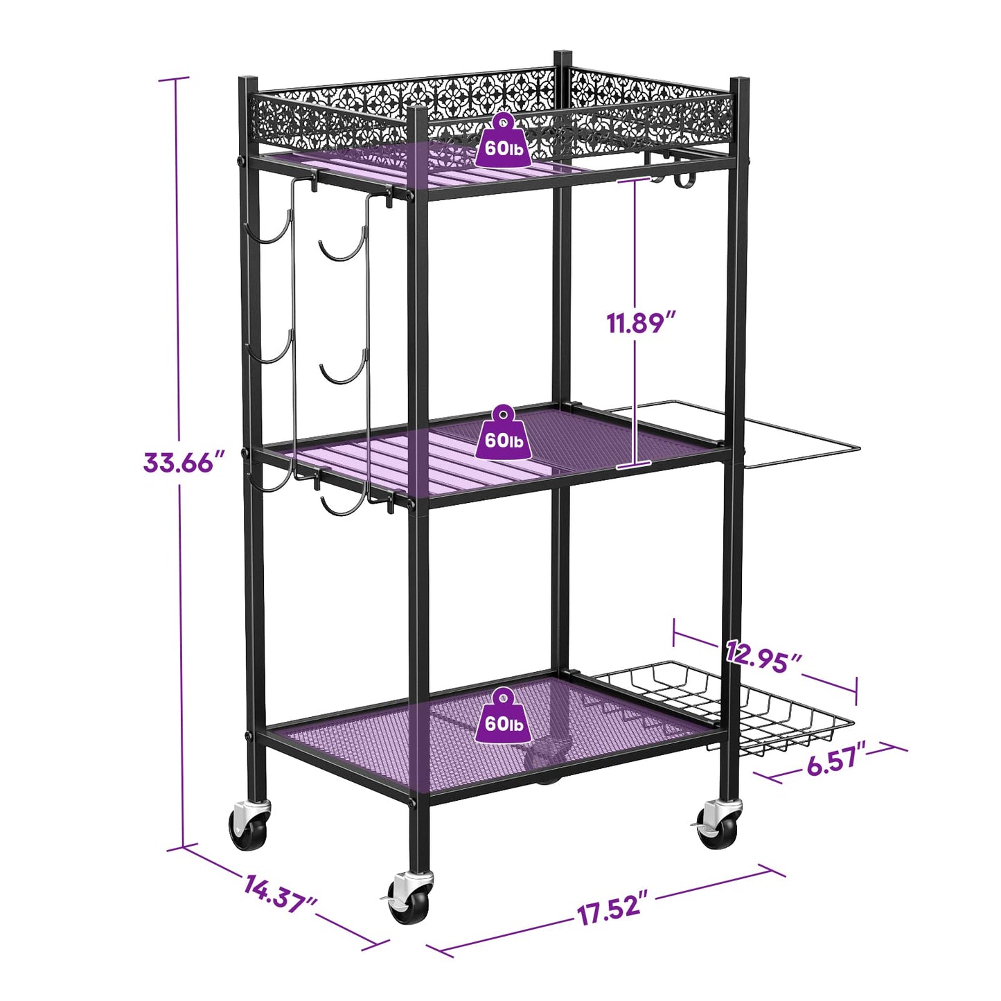 Yoga Mat Storage Rack, Home Gym Storage Rack Yoga Mat Holder, VOPEAK Workout Storage for Yoga Mat, Foam Roller, Gym Organizer Gym Equipment Storage for Home Exercise and Fitness Gear
