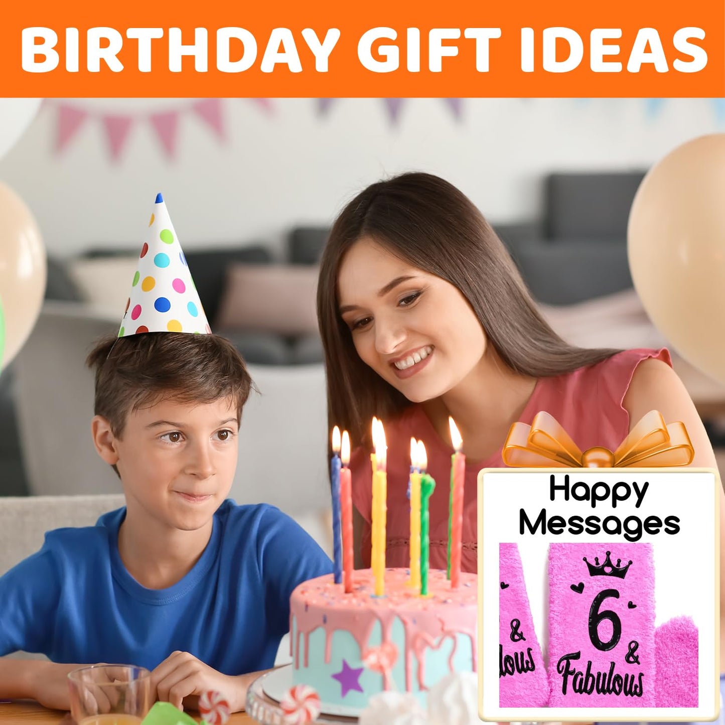 HAPPYPOP 6th Birthday Gifts Ideas for Girls - Socks for Kids Age 6, Gifts for Six Year Old Girls, Presents for 6 Year Old Girls