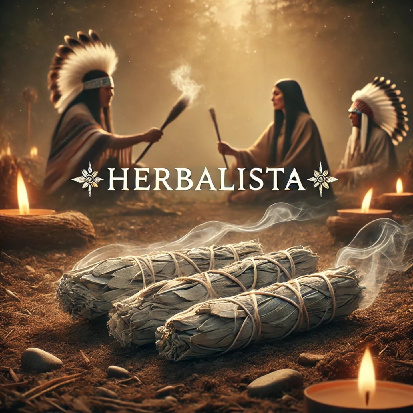 Herbalista - White Sage & Palo Santo Smudge Kit | 3 Pack 4'' White Sage Bundles + 1 Palo Santo Stick & Complete Guide | Premium Sage | Home Cleansing, Meditation, and Healing Rituals & Yoga