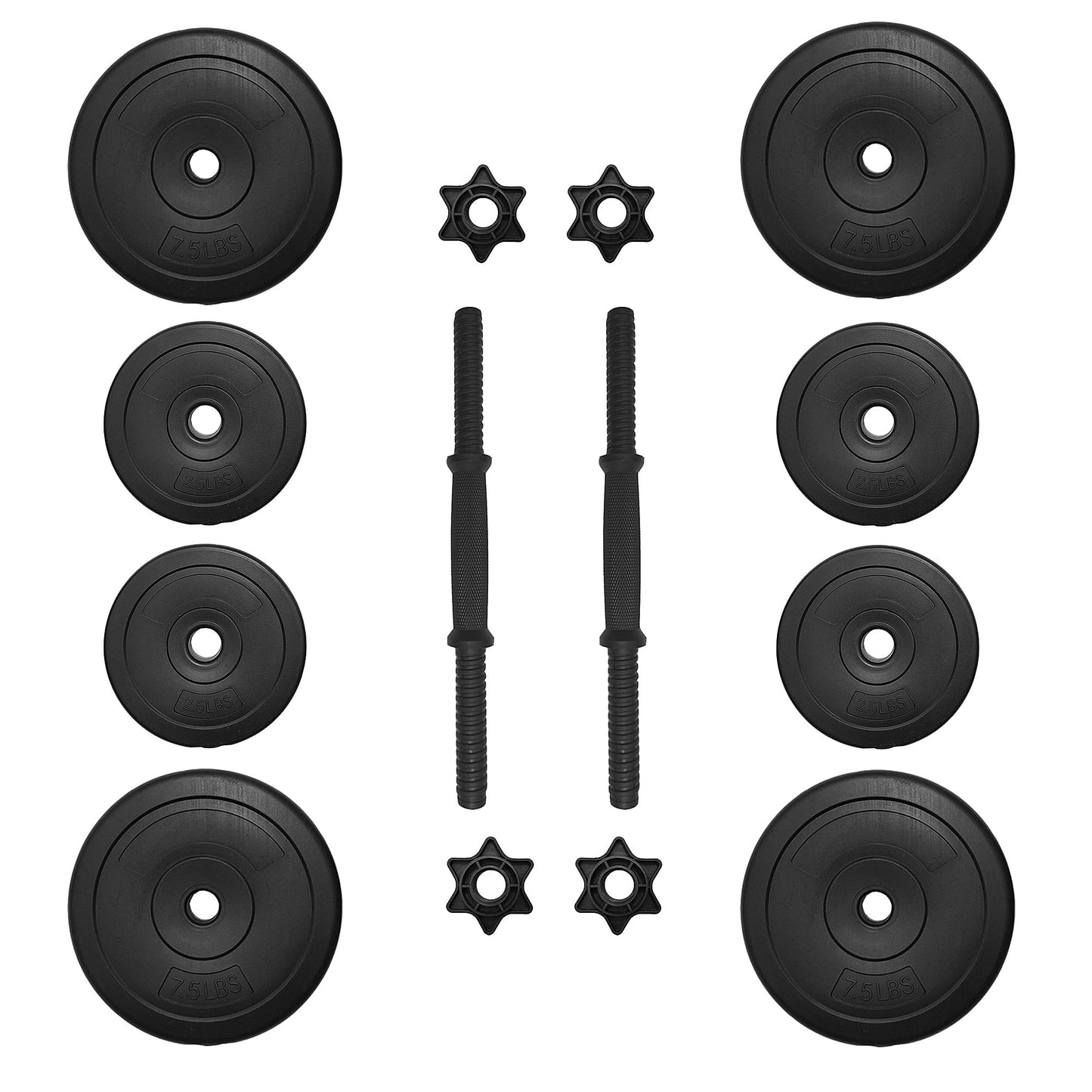Fitvids Adjustable Vinyl Dumbbell Set, 40 lbs Pair, 20 lbs Each