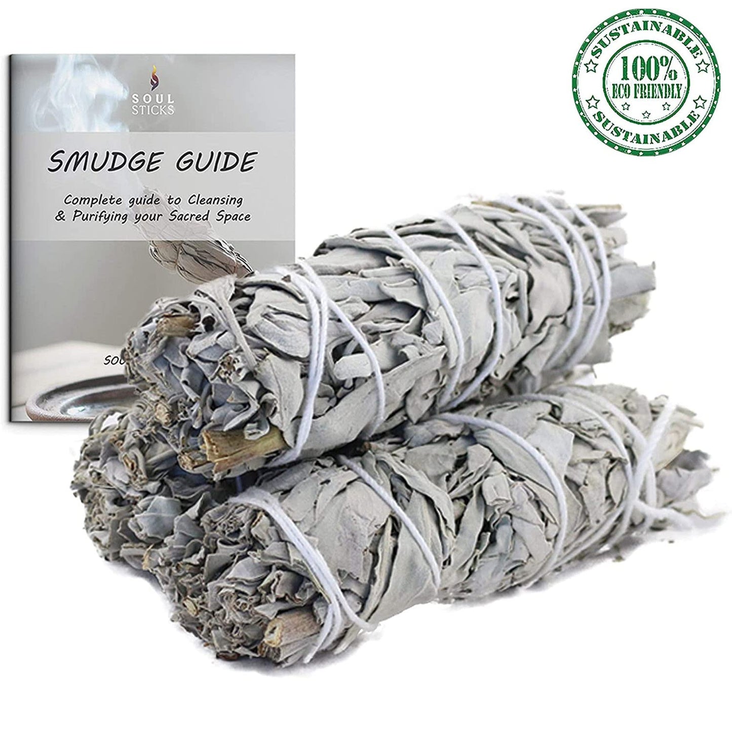 SOUL STICKS 4 Inch 12 Pack California White Sage Smudge Sticks Bulk for Home Cleansing, Good Energy Meditation & Smudging Rituals | Sustainably Sourced California White Sage Incense Sticks Bundle