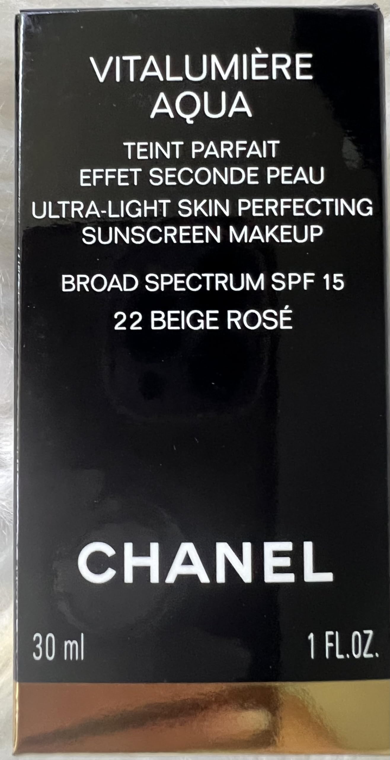Makeup - Chanel - Vitalumiere Aqua Ultra Light Skin Perfecting Make Up SFP 15 - # 22 Beige Rose 30ml/1oz