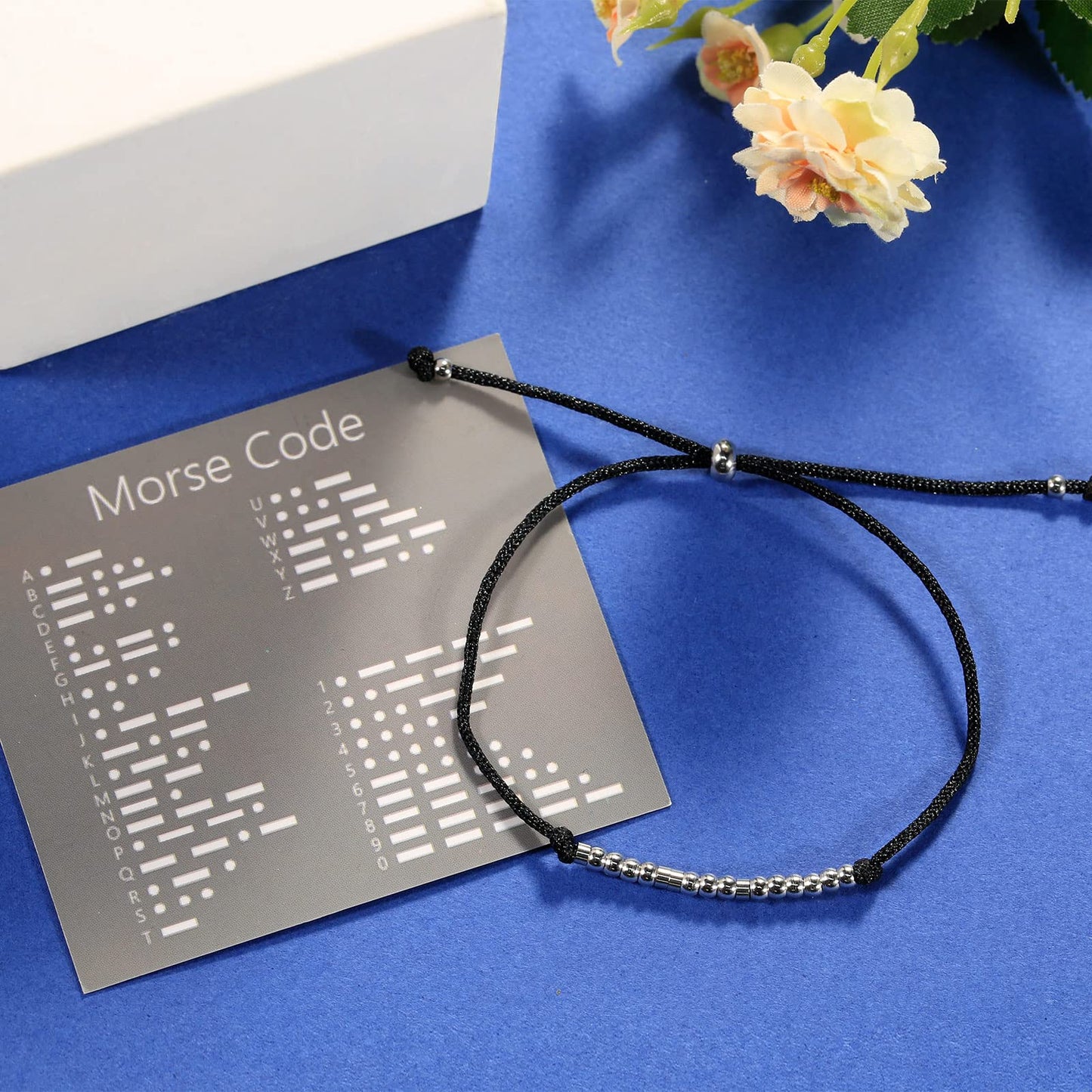 ASELFAD Morse Code Bracelets for Women, Funny Birthday Gifts for Women, Best Friend Friendship Gifts for Women, Inspirational Jewelry for Women Teens