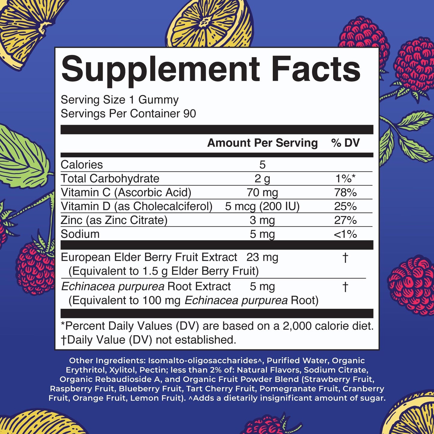 MaryRuth Organics Sugar Free Immunity Gummies | Powerful Blend | Elderberry Vitamin C & Zinc | Vitamin D3 & Echinacea | Immune Support Supplement | Gummies for Kids & Adults | Vegan | Non GMO | 90ct