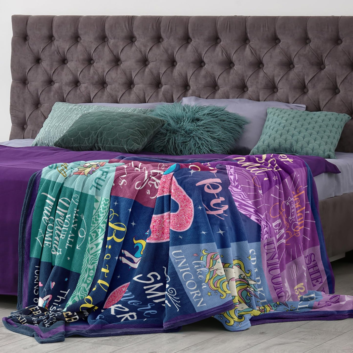 Solzien 6 Year Old Girl Birthday Gift Ideas Blanket 50"x40", Gifts for 6 Year Old Girl/Daughter/Granddaughter/Niece, 6th Birthday Decorations