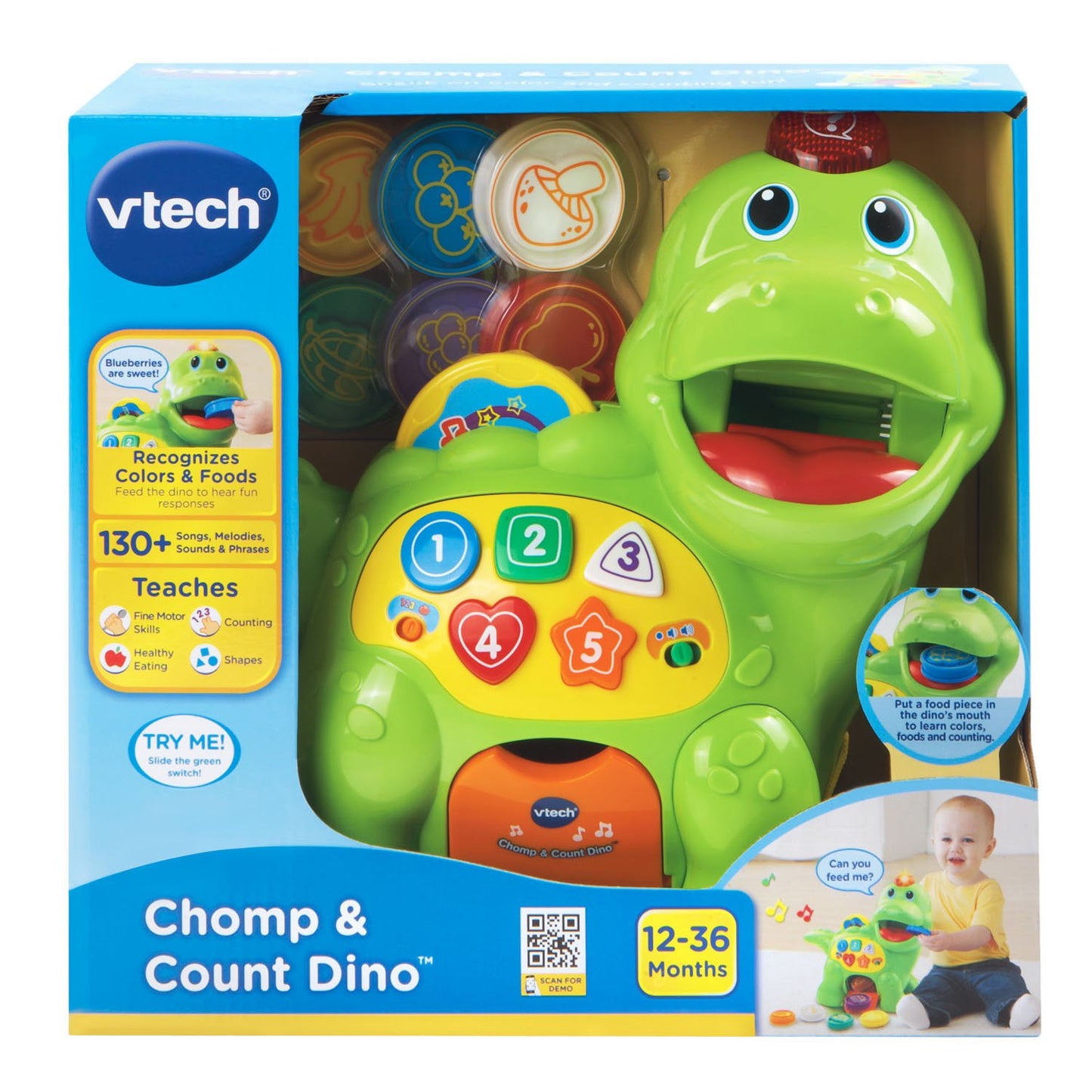 VTech Chomp &Count Dino, Green