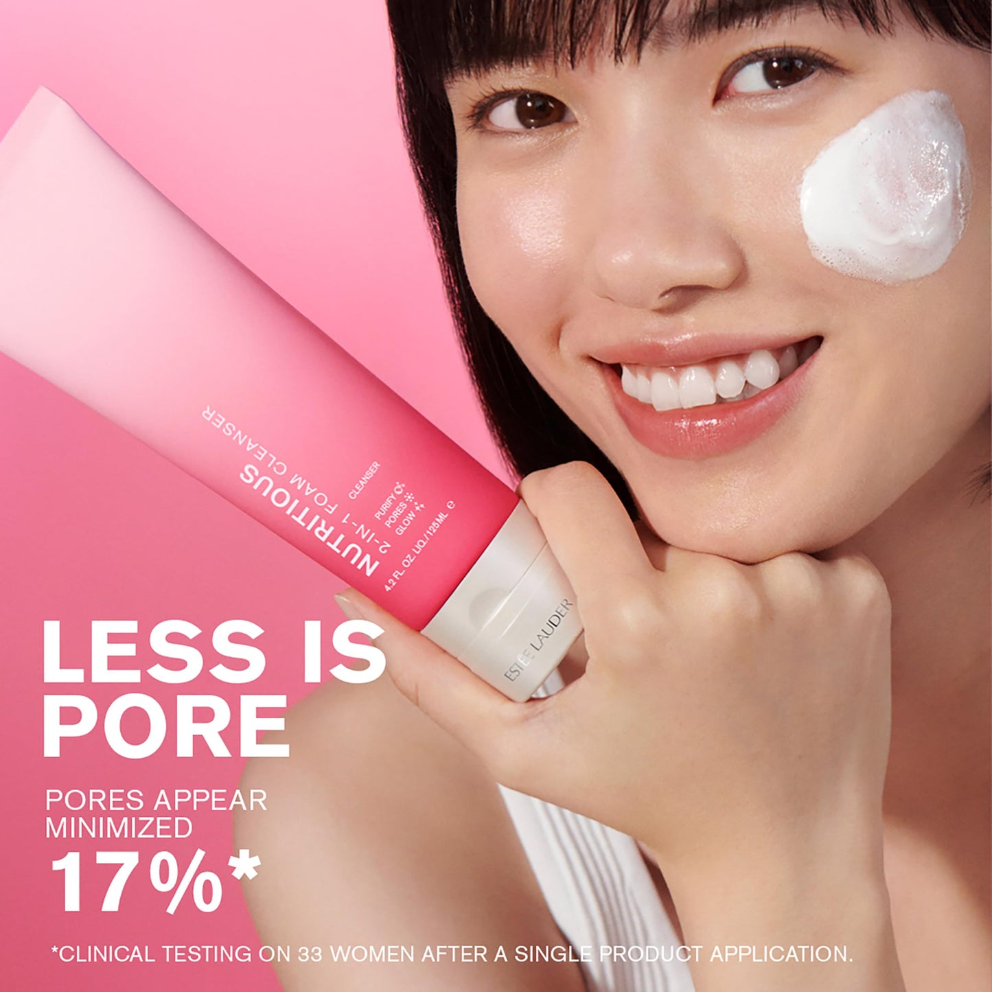 Estée Lauder Nutritious 2-in-1 Foaming Face Cleanser & Mask | Pore Minimizer, 4.2 Ounce