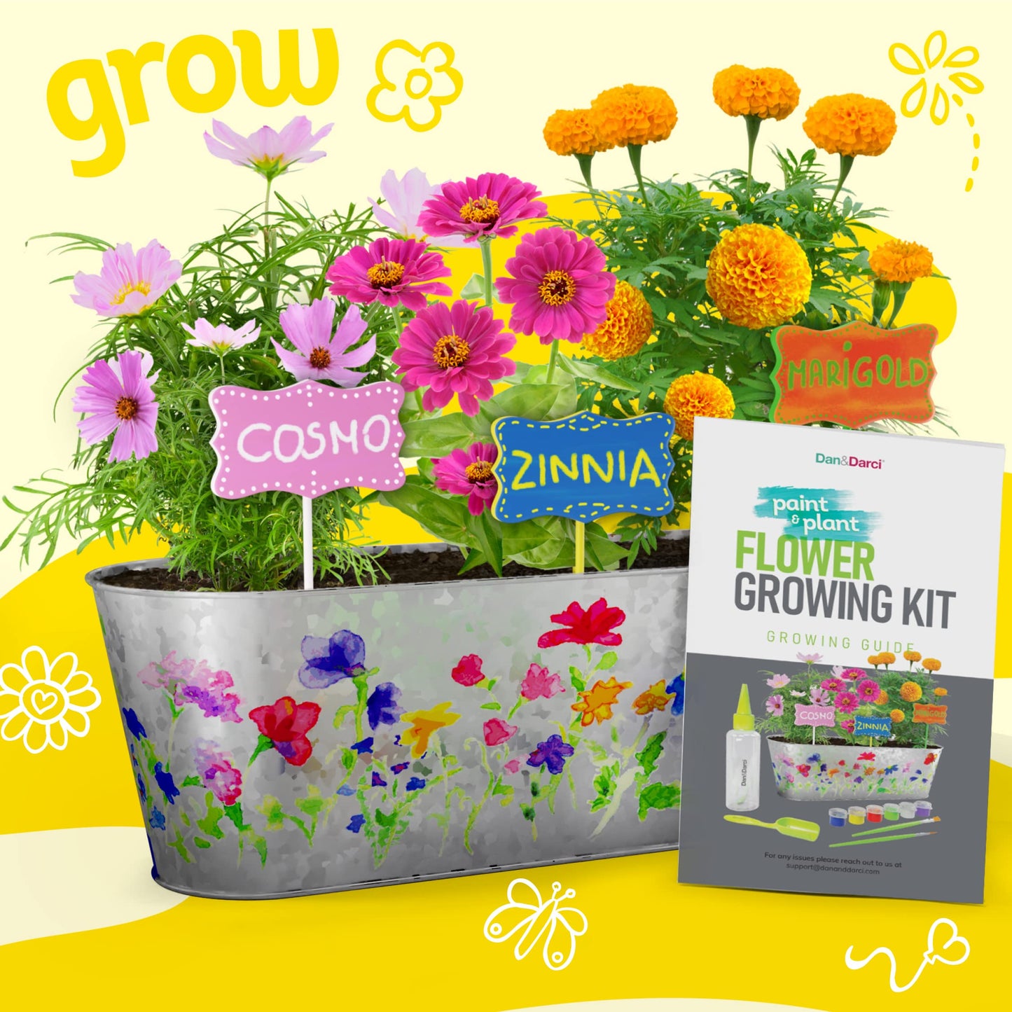 Paint & Plant Flower Growing Kit for Kids - Easter Gift Ideas Age 5 6 7 8-12 Year Old Girl - Best Birthday Crafts Gifts for Girls & Boys, Fun Children Gardening Kits, Art Projects for Ages 5-12 Years