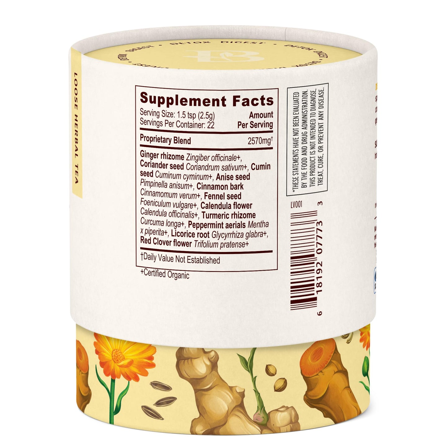 Banyan Botanicals Organic Detox Digest CCF Tea, 2 oz - Herbal Loose Leaf Tea with Turmeric & Ginger for Digestion & Cleansing - Non-GMO, Sustainably Sourced, Caffeine Free