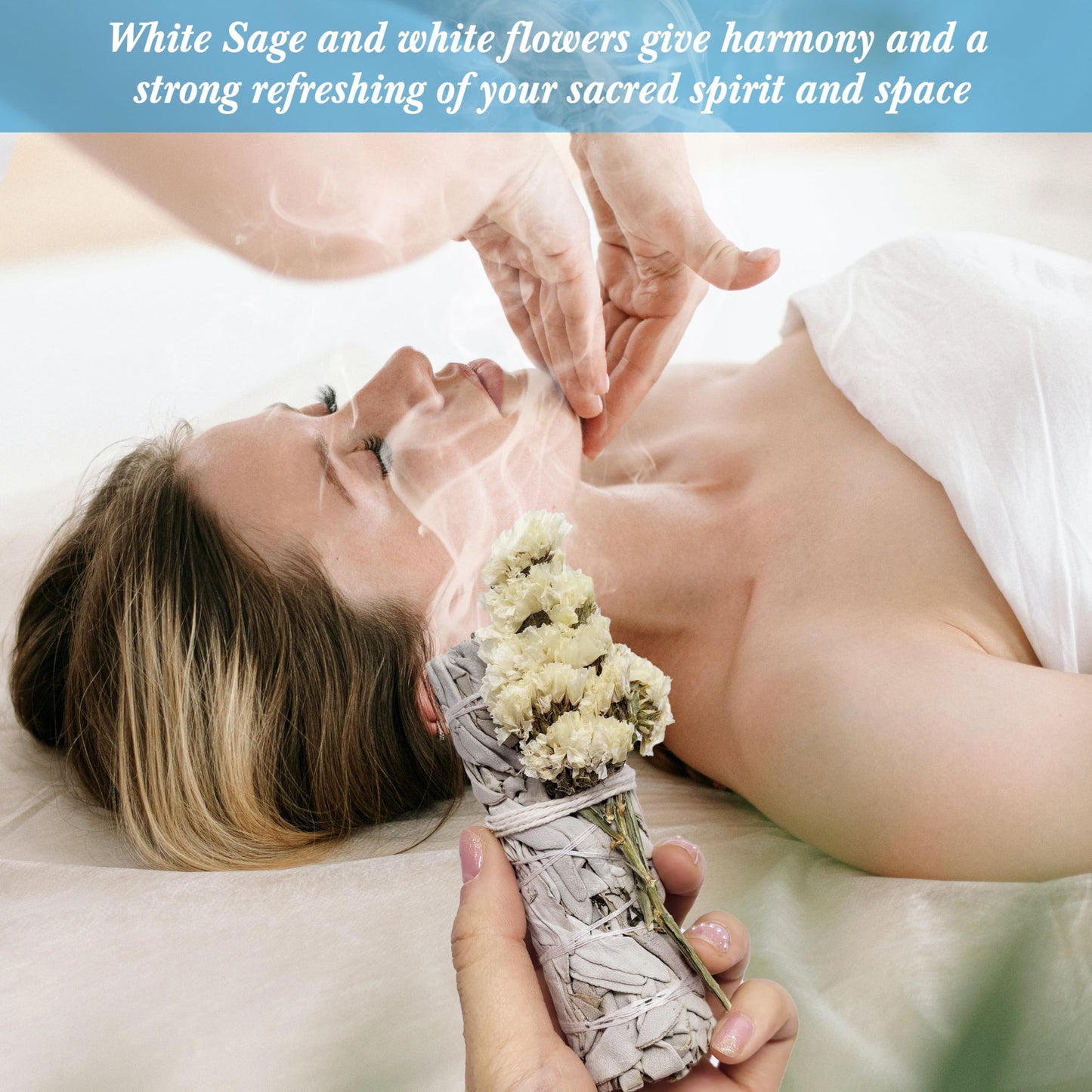 Within Enlightenment Sage Smudge Bundle - White Sage Smudge Kit - Palo Santo & Sage Sticks Kit - White Sage Bundle - Meditation Accessories & Spiritual Gifts (Success & Strength)