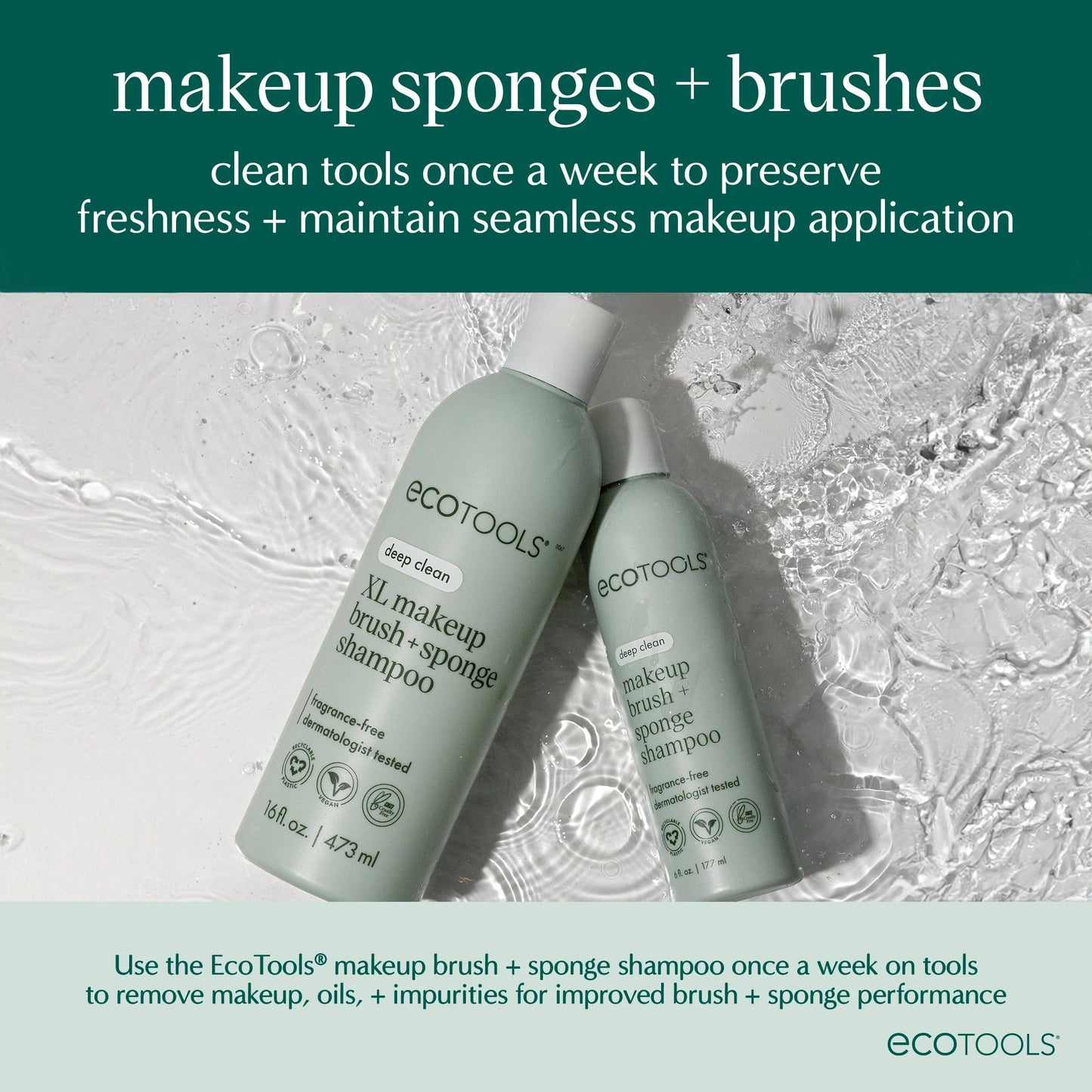 EcoTools On-The-Go Makeup Brush Kit, Travel-Friendly Brush Set, Mini-Size Makeup Tools for Powders, Blush, Bronzer, & Eyeshadows, Eco-Friendly, Synthetic Bristles, Cruelty-Free & Vegan, 5 Piece Set