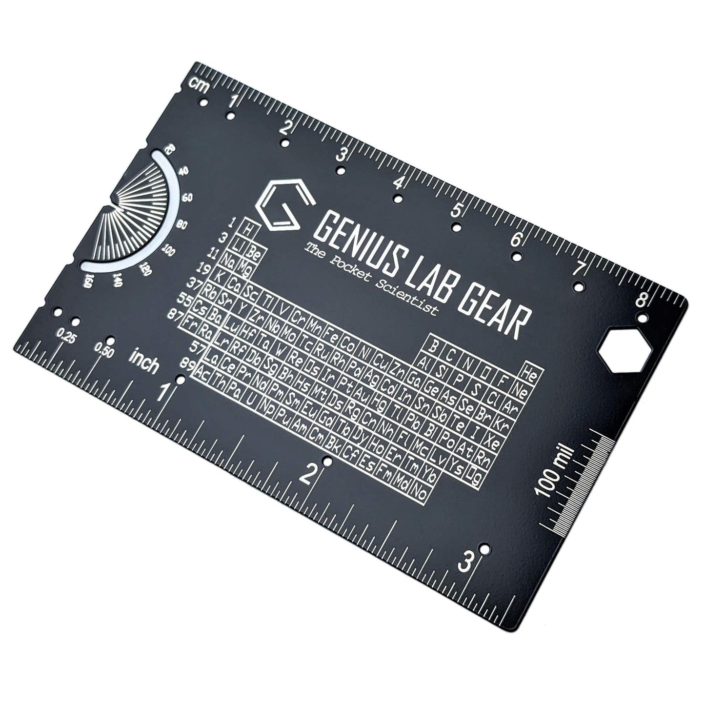 The Pocket Scientist - Small Metal Science Ruler Scale, Cool Tech Gadget Mini Multitool, Unique Techie/Geek/Nerdy STEM College Student Graduation Gift, 3 Inch Metric Imperial Tool Kit- Genius Lab Gear