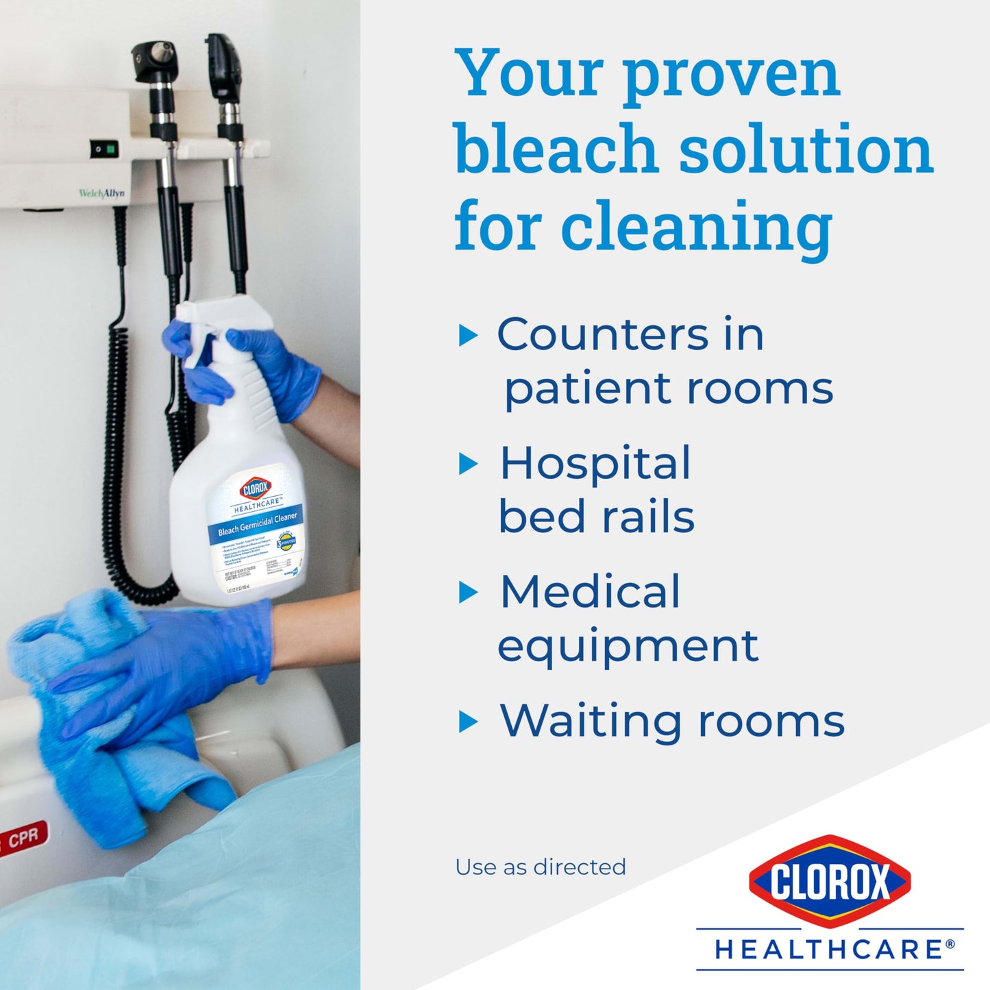 Clorox Healthcare Bleach Germicidal Cleaner Spray, 32 Fluid Ounces (Package May Vary)