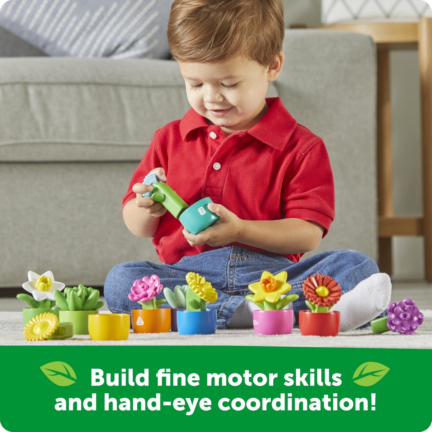 Learning Resources Shape & Color Garden, Kids Gardening Set, Flower Building Set, Toddler Outdoor Toys, Sensory Toys, Montessori, Preschool Learning Activities, Toddler Gifts, Easter for Kids