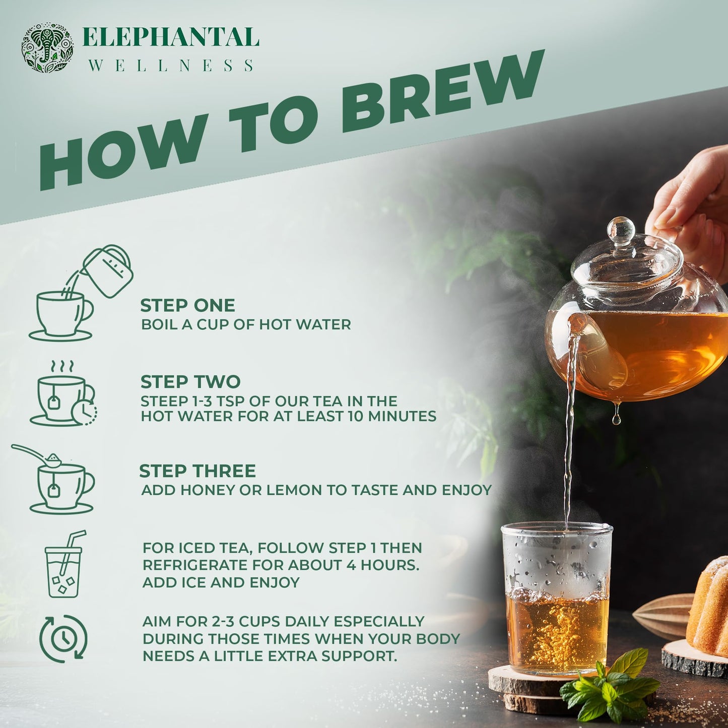 Elephantal Wellness Detox Tea – Loose Leaf Herbal Tea for Liver, Kidney and Blood, Digestion Support with Milk Thistle, Dandelion Root Tea, Ginger, Nettle & Burdock Root - 4oz, 40 Servings