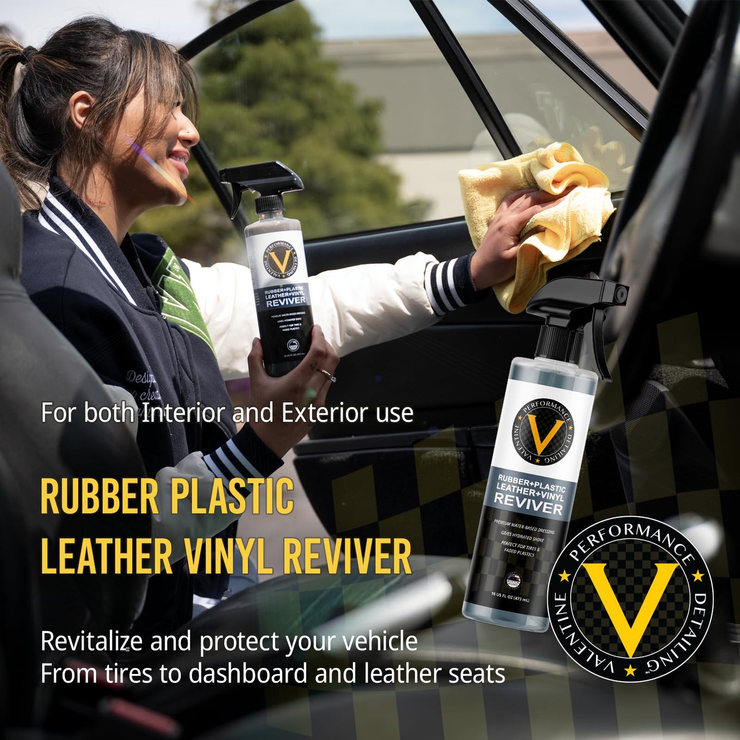 VPD Starting Line Kit - Complete Auto Care Set with Heavy Duty Degreaser, Wash & Wax, Quick Detailer, Interior & Exterior Cleaner, Rubber Vinyl Plastic Reviver, Microfiber Towels, Applicators & Mitts