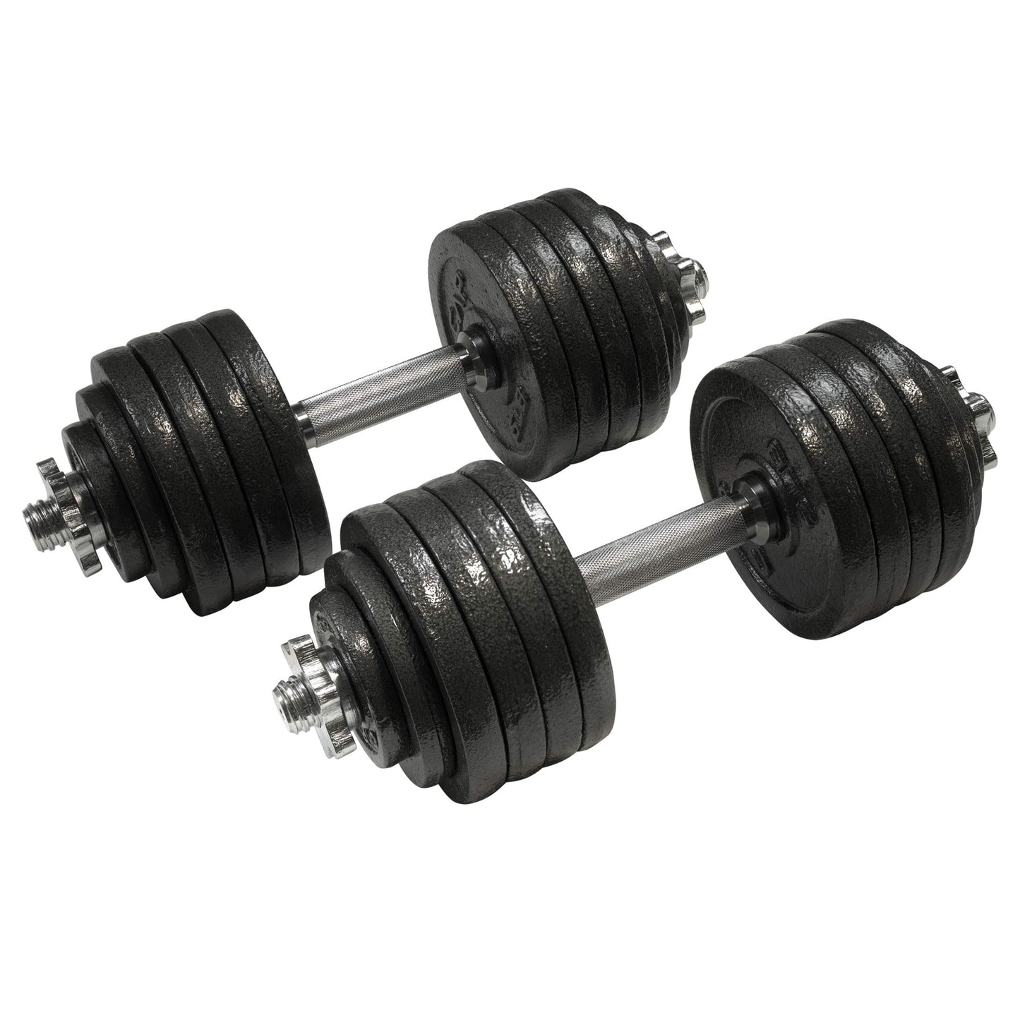 CAP Barbell 52.5-Pound Adjustable Dumbbell Weight (Pair), chrome finish