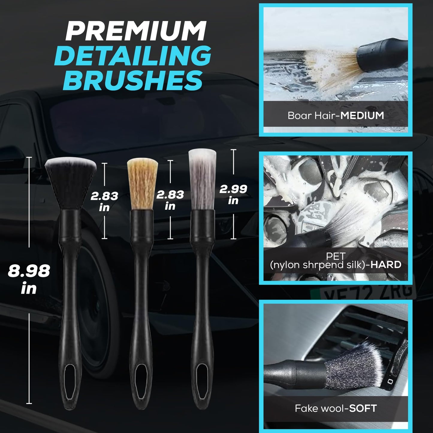 Carmodex Car Wash Cleaning Kit, Manual Foam Sprayer, Premium Brushes, Professional Interior/Exterior Car Detailing Kit – Car Care Gift Tool Set for Women and Men, Car Cleaning Kit for Vehicles