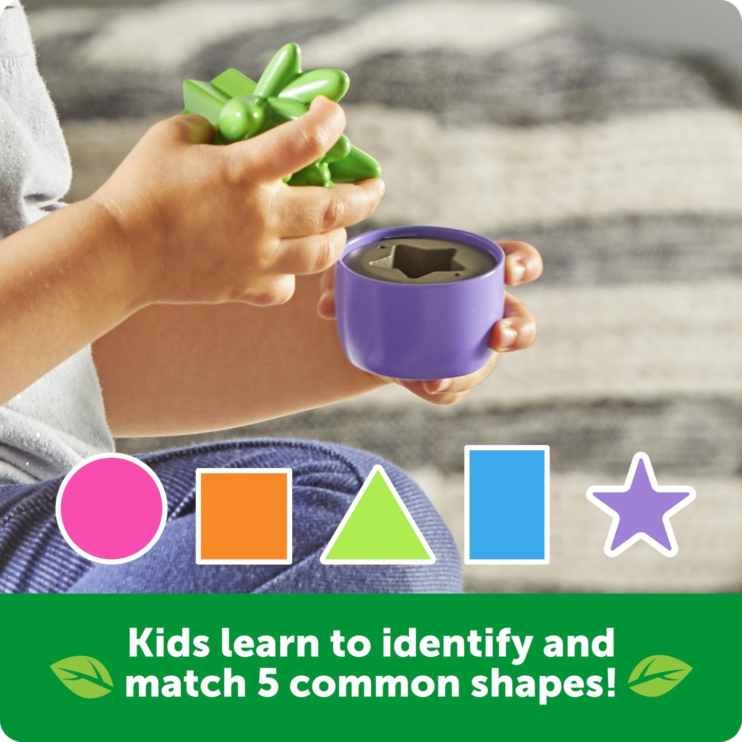 Learning Resources Shape & Color Garden, Kids Gardening Set, Flower Building Set, Toddler Outdoor Toys, Sensory Toys, Montessori, Preschool Learning Activities, Toddler Gifts, Easter for Kids